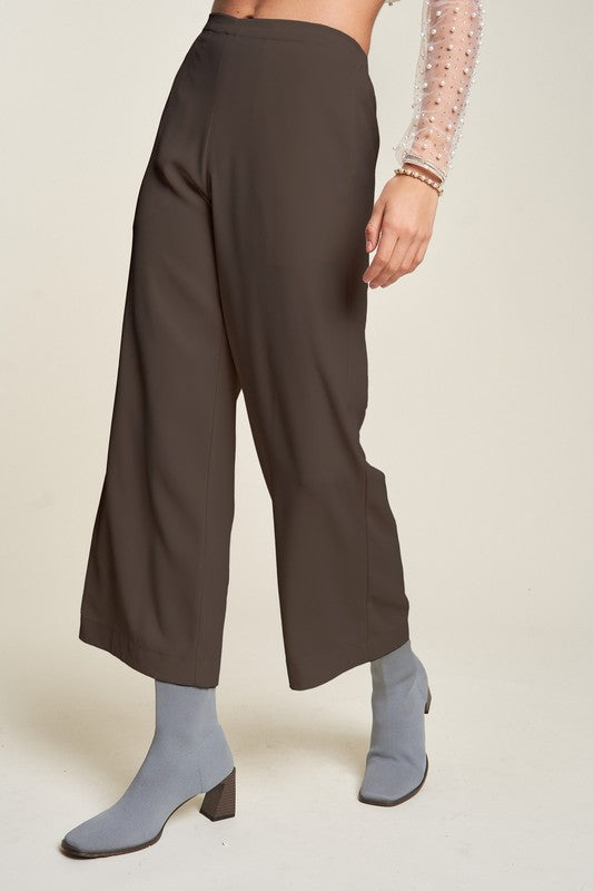 Davi & Dani Wide Leg Mid-Rise Pants-BOTTOM SIZES SMALL MEDIUM LARGE-[Adult]-[Female]-2022 Online Blue Zone Planet