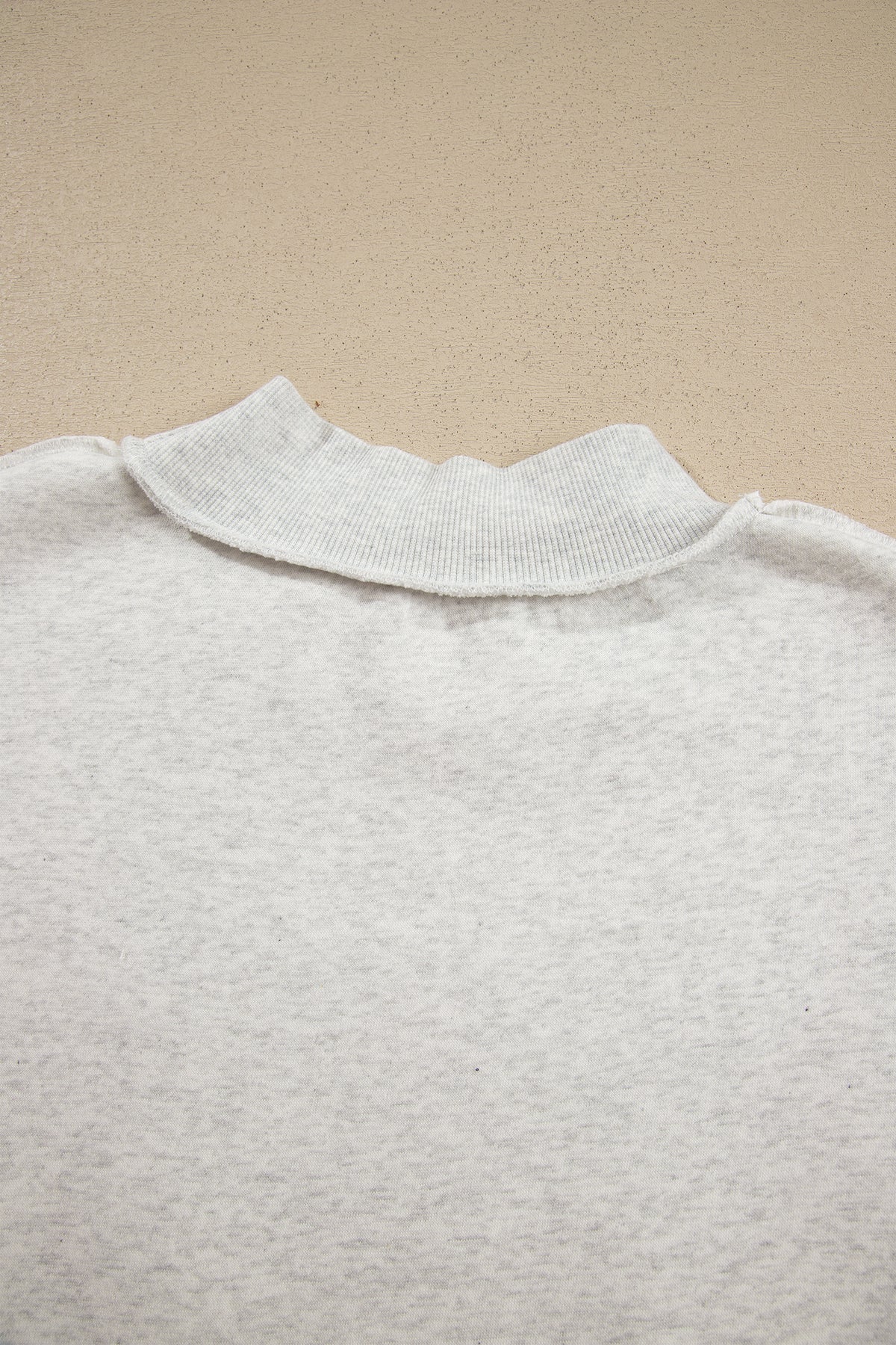 Gray Saved By Grace Embroidered Detail Letter Graphic High Neck Sweatshirt-Tops/Sweatshirts & Hoodies-[Adult]-[Female]-2022 Online Blue Zone Planet