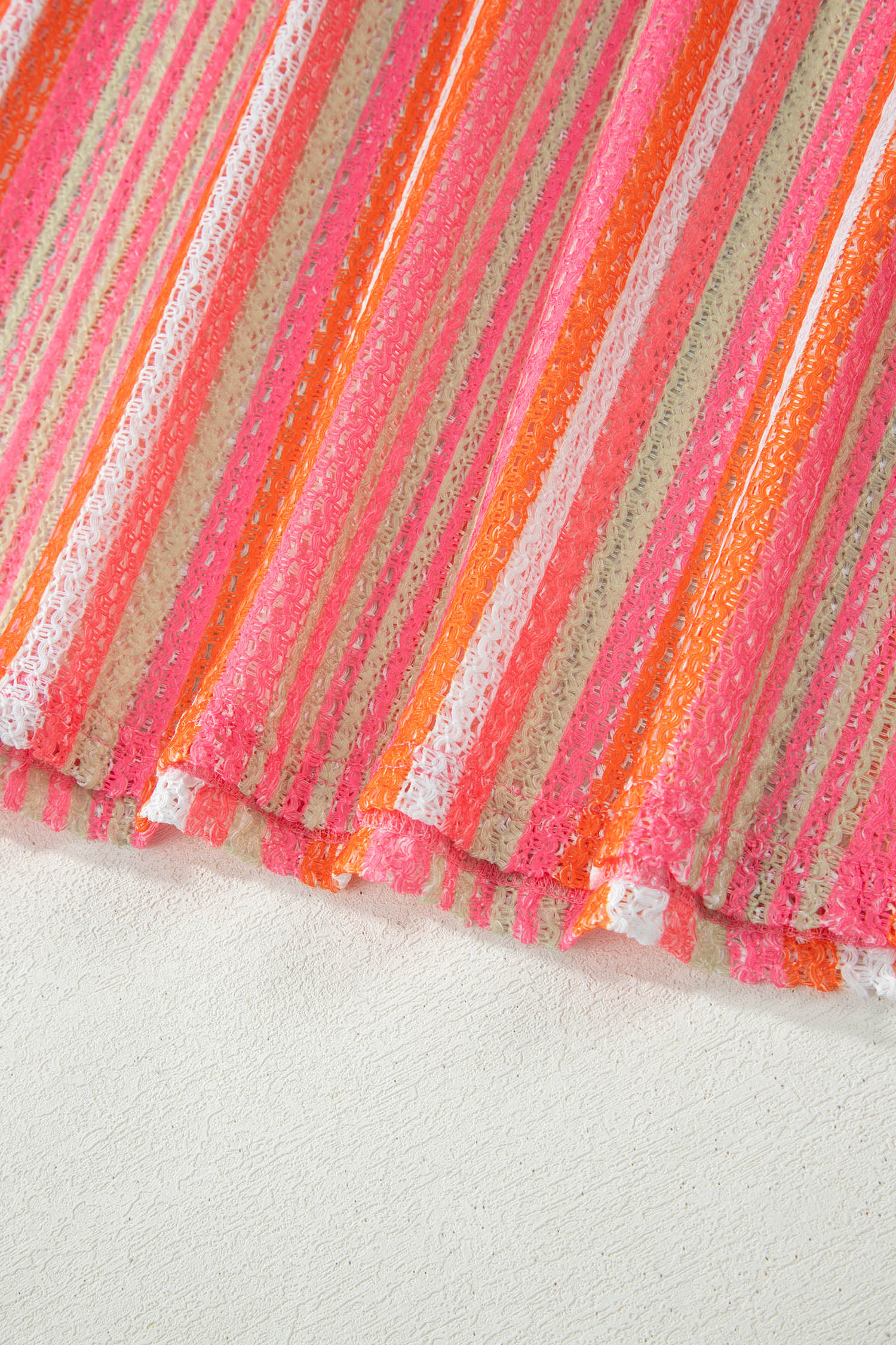 Pink Stripe Ruffled Straps Ribbon Knot Flowy Vacation Maxi Dress-TOPS / DRESSES-[Adult]-[Female]-2022 Online Blue Zone Planet
