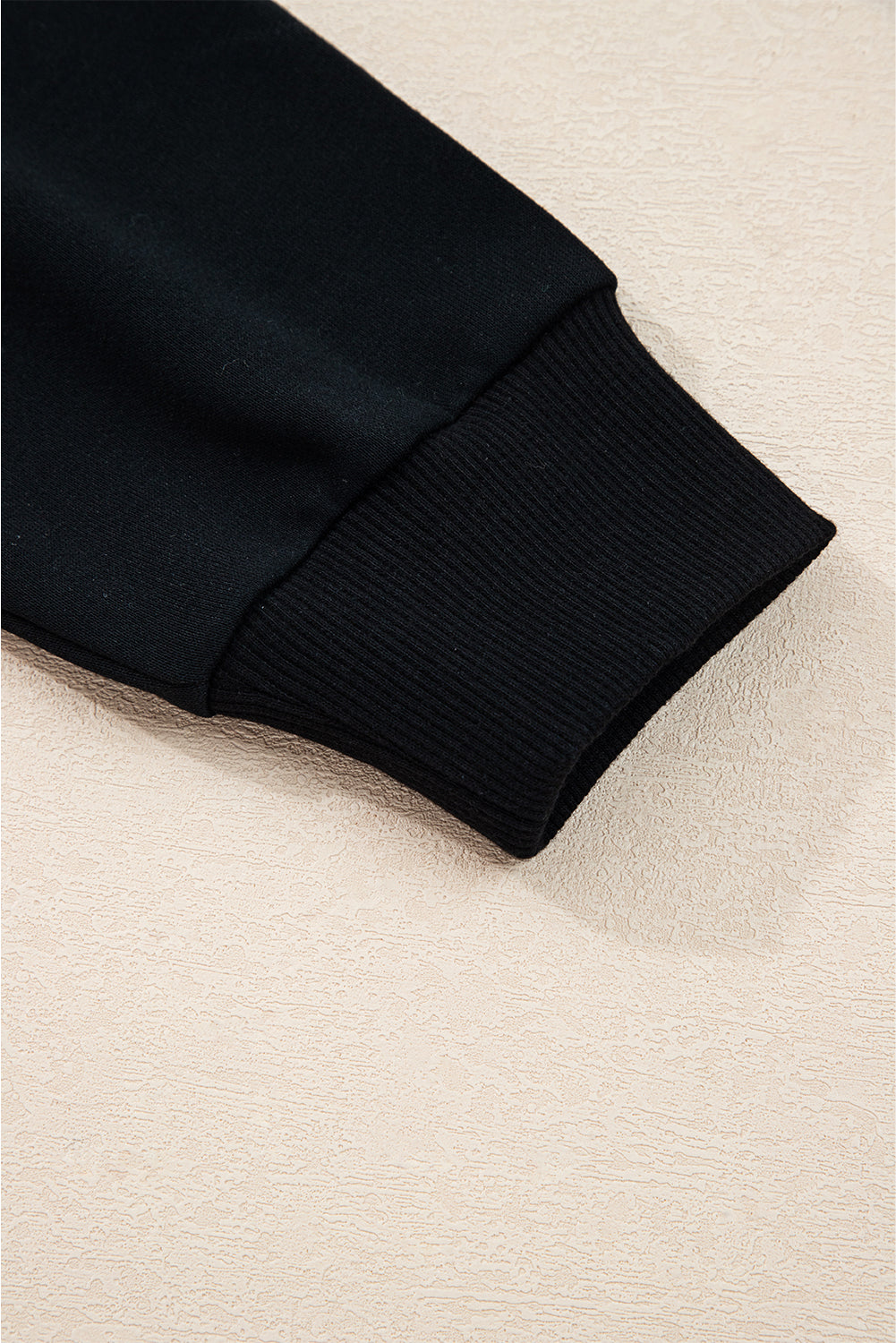 Black Varsity Striped Detail Drop Shoulder Oversized Sweatshirt-Tops/Sweatshirts & Hoodies-[Adult]-[Female]-2022 Online Blue Zone Planet