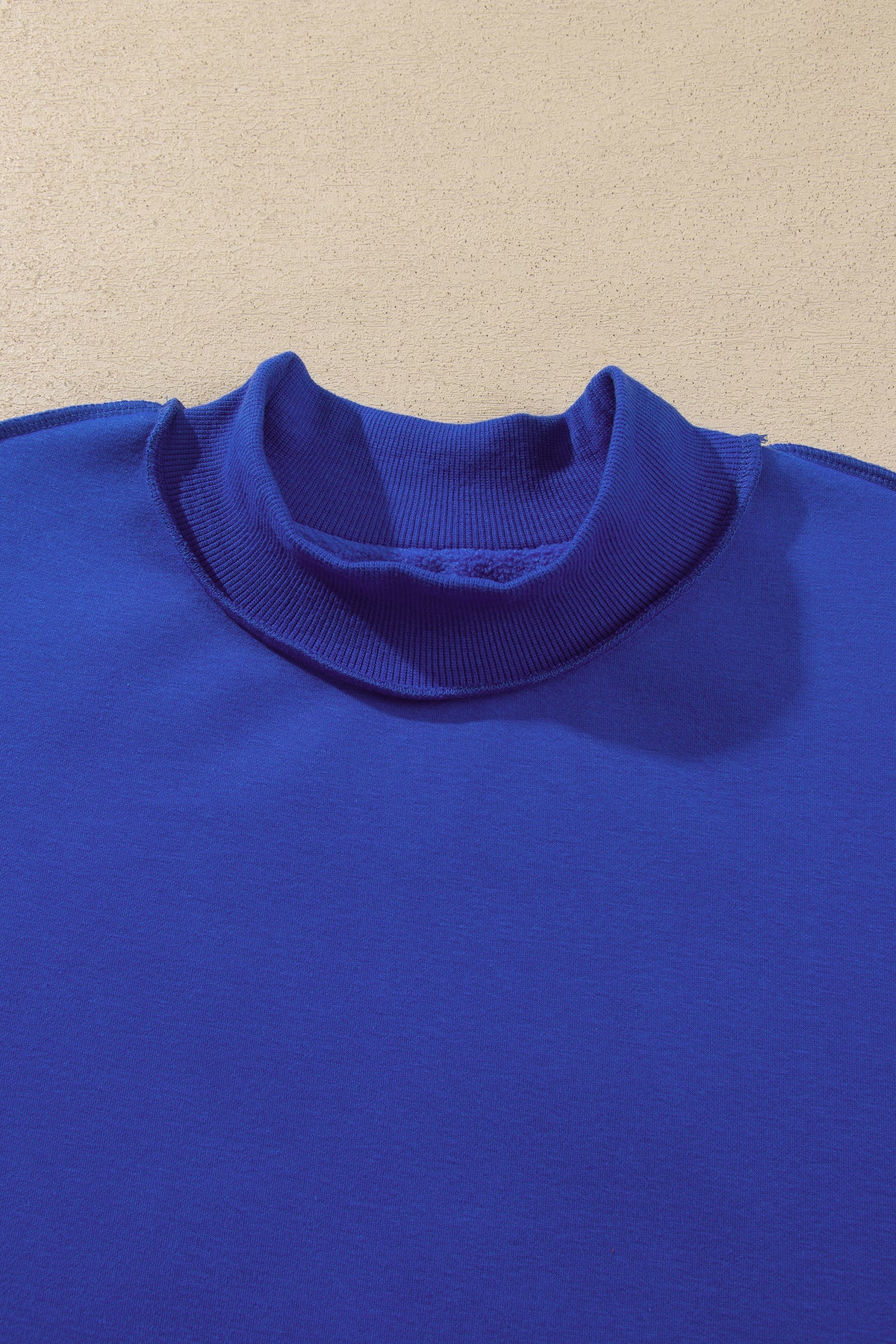 Black Oversize Drop Shoulder Reversible Mock Neck Sweatshirt-Tops/Sweatshirts & Hoodies-[Adult]-[Female]-2022 Online Blue Zone Planet