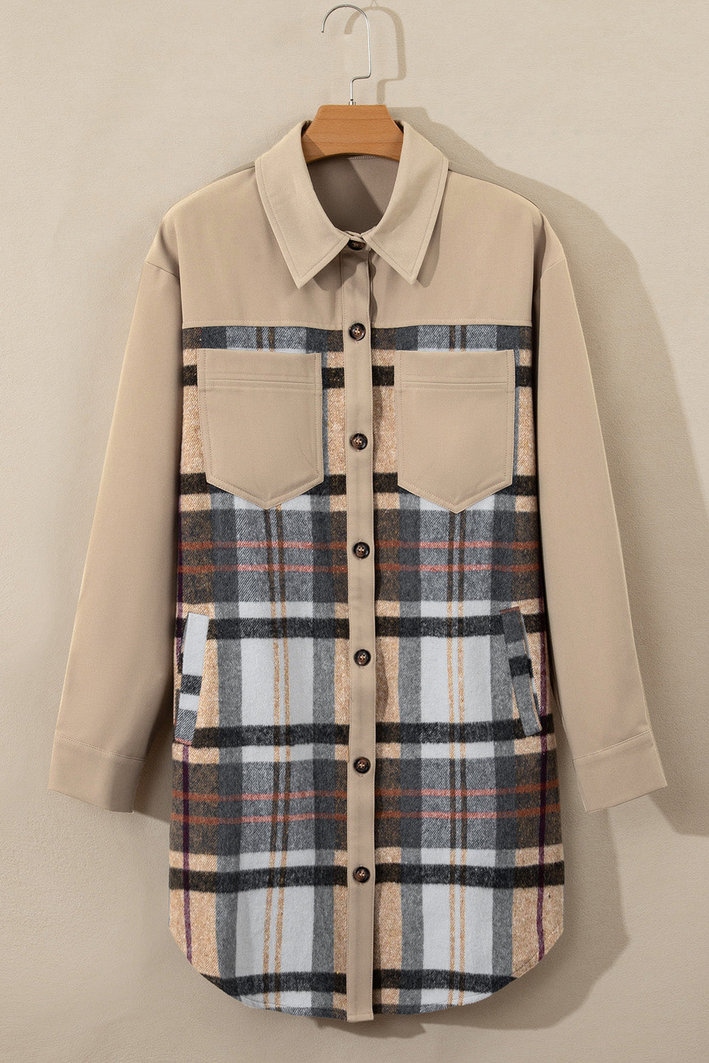 Blue Planet | Pocketed Plaid Long Sleeve Mini Shirt Dress - Blue Blue Zone Planet Blue Planet | Pocketed Plaid Long Sleeve Mini Shirt Dress - Blue Blue Zone Planet