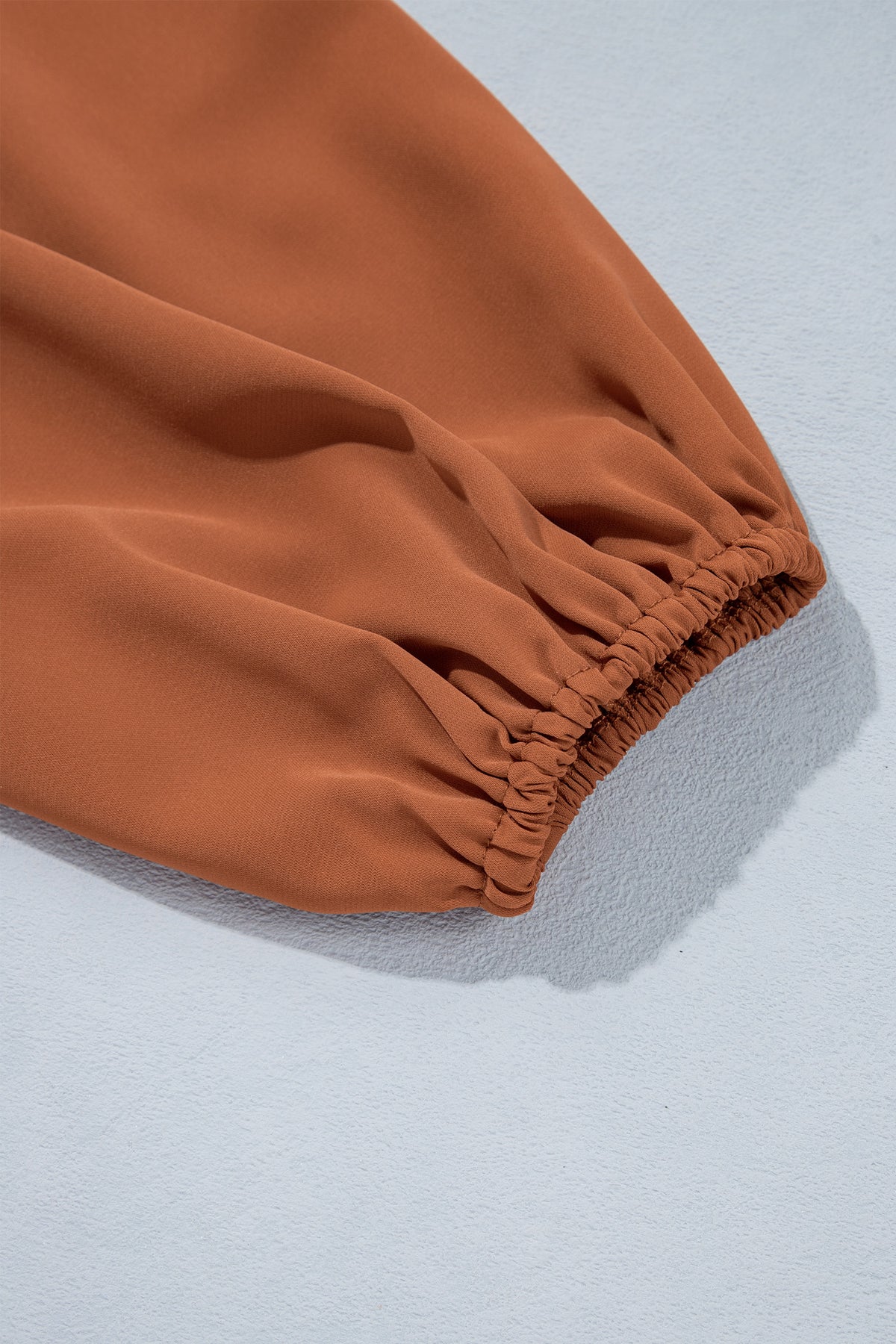 Chestnut Boho V Neck Embroidered Tassel Long Sleeve Plus Size Blouse-Plus Size/Plus Size Tops/Plus Size Blouses & Shirts-[Adult]-[Female]-2022 Online Blue Zone Planet