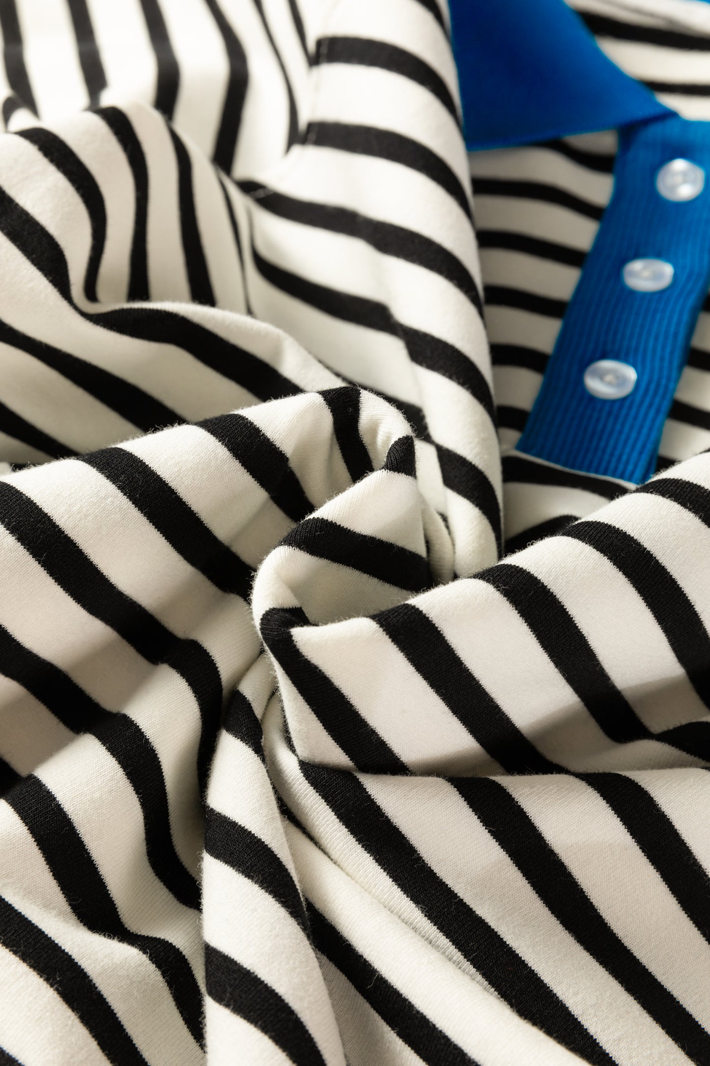 Black Stripe Color Block Patchwork Button Polo Collar Side Slit Sweatshirt-Tops/Sweatshirts & Hoodies-[Adult]-[Female]-2022 Online Blue Zone Planet