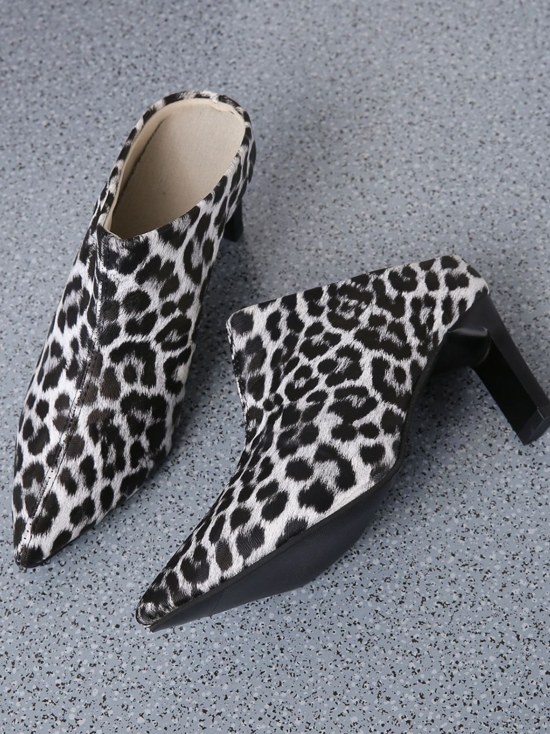 PU Leather Leopard Point Toe Pumps-SHOES-[Adult]-[Female]-2022 Online Blue Zone Planet