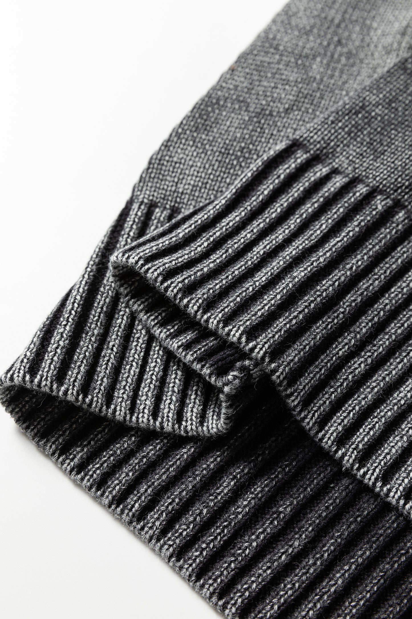 Black Mineral Wash V Neck Knit Exposed Seam Drop Shoulder Loose Sweater-TOPS / DRESSES-[Adult]-[Female]-2022 Online Blue Zone Planet