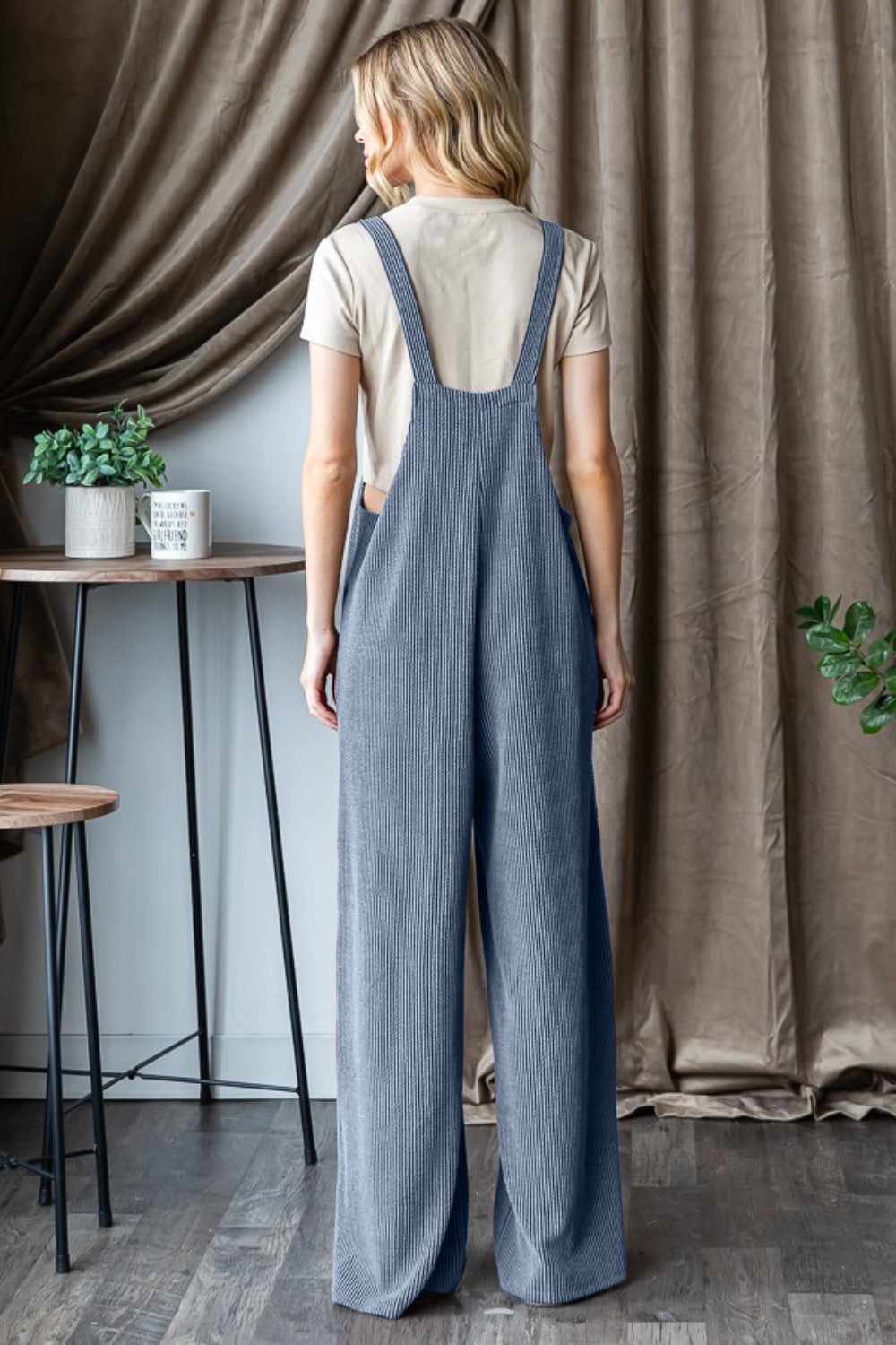 Heimish Full Size Ribbed Front Pocket Sleeveless Jumpsuit-TOPS / DRESSES-[Adult]-[Female]-2022 Online Blue Zone Planet