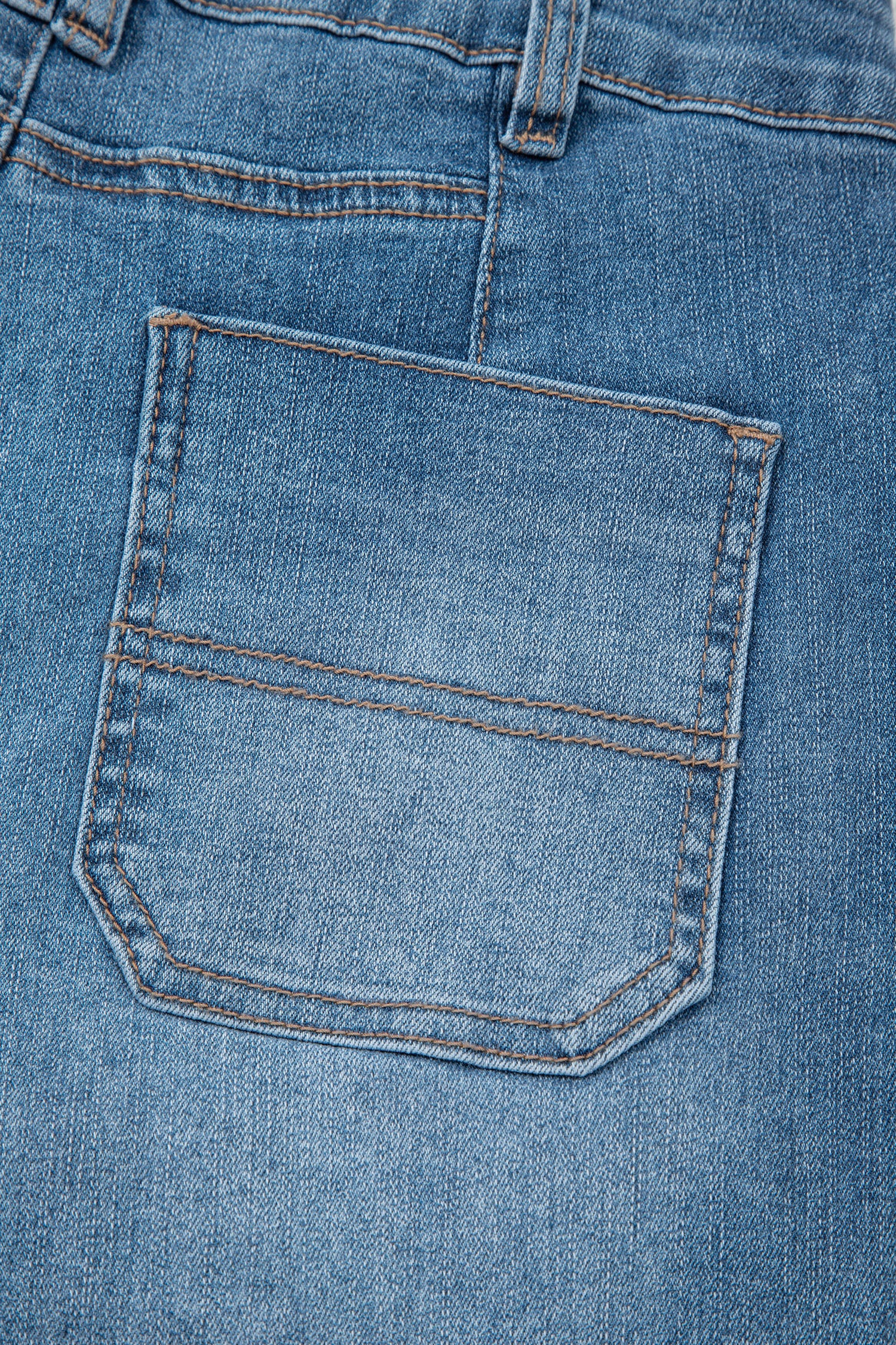 Sail Blue Exposed Stitching Straight Jeans-Bottoms/Jeans-[Adult]-[Female]-2022 Online Blue Zone Planet