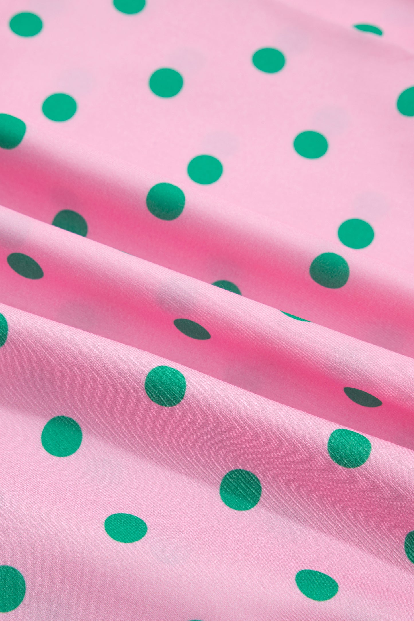 Pink Polka Dot Print V Neck Short Sleeve Tiered Mini Dress-TOPS / DRESSES-[Adult]-[Female]-2022 Online Blue Zone Planet