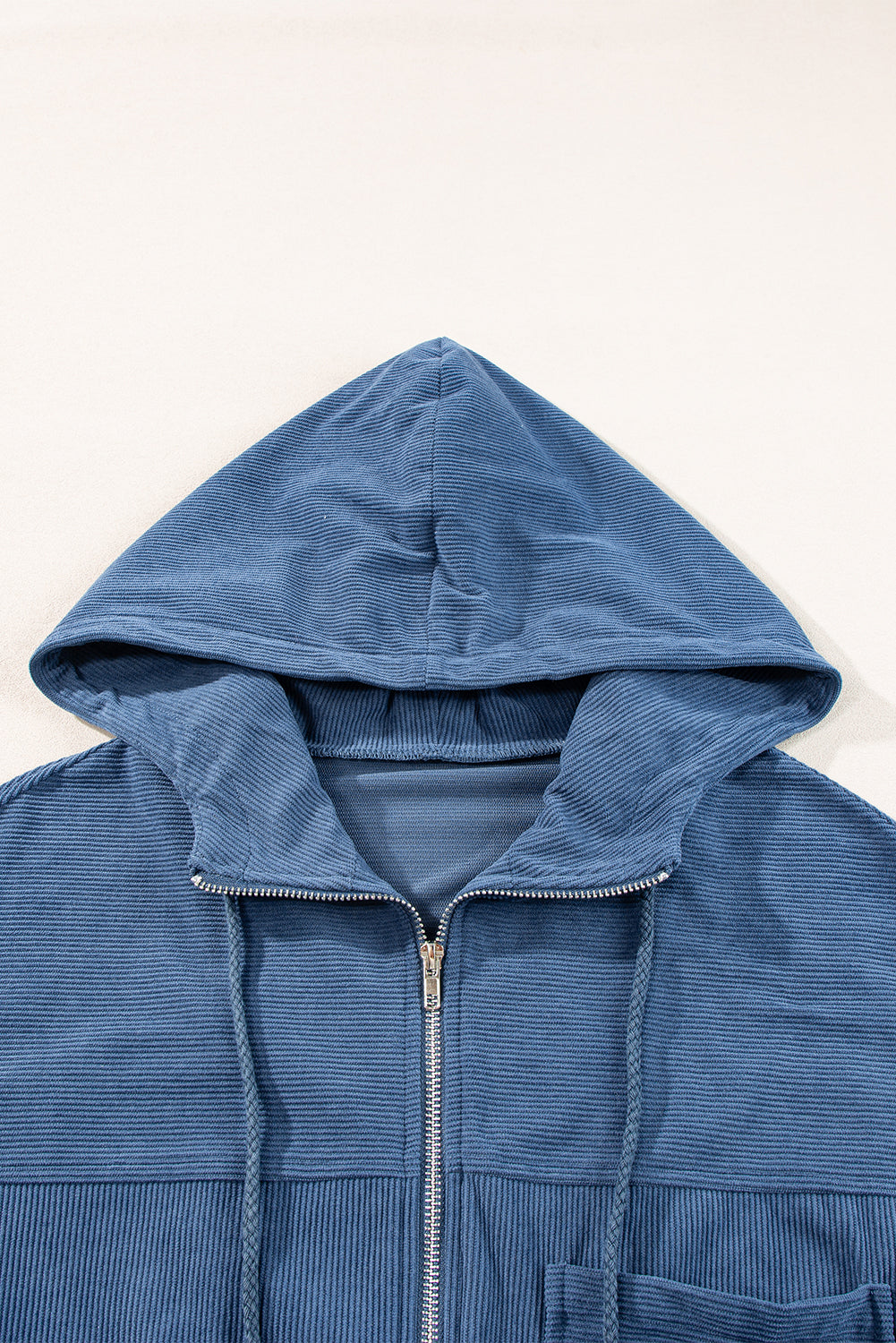 Pocketed Zip Up Long Sleeve Hooded Jacket-TOPS / DRESSES-[Adult]-[Female]-2022 Online Blue Zone Planet