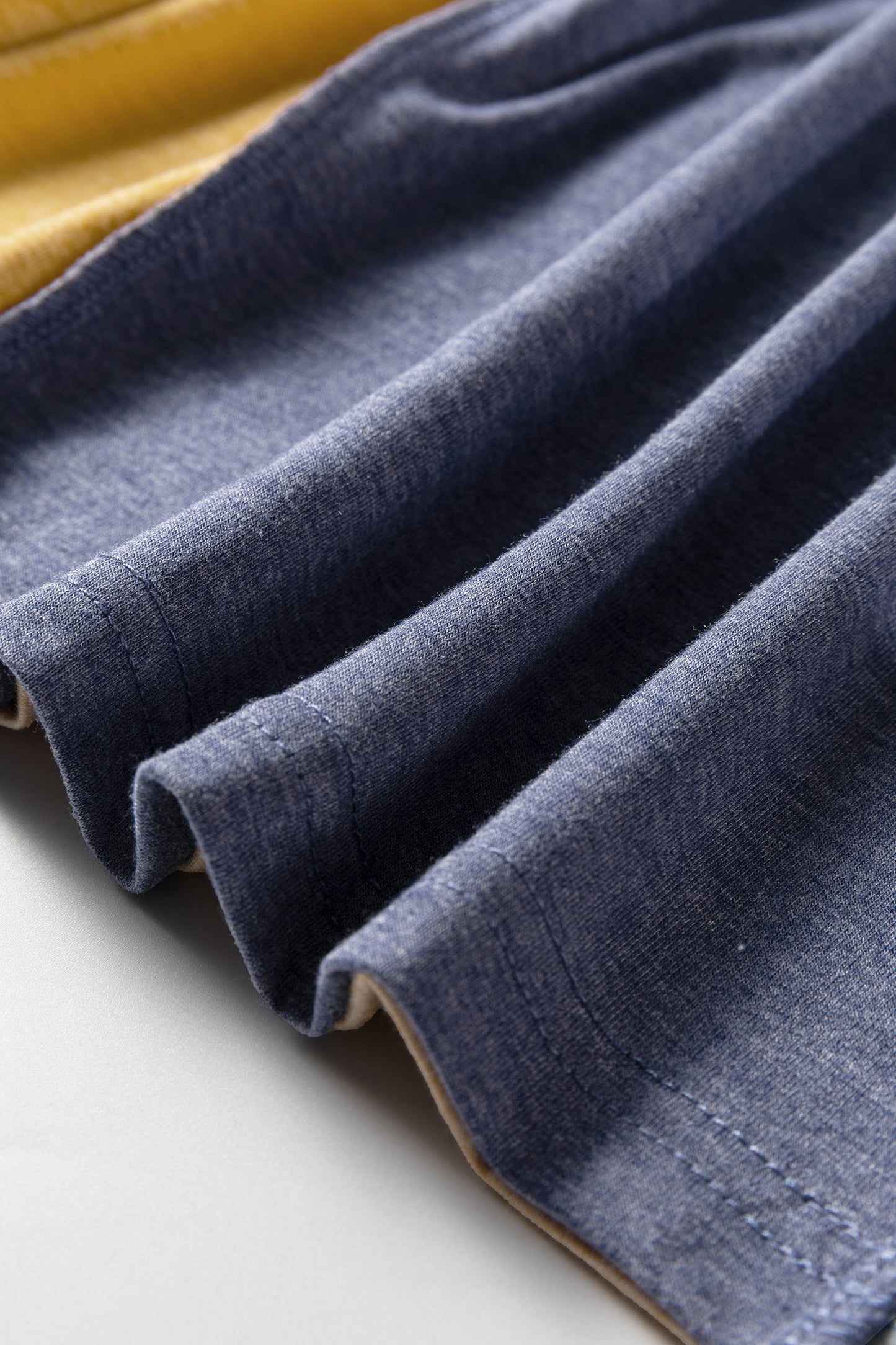 Sail Blue Exposed Stitching Colorblock V Neck Long Sleeve Top-Tops/Long Sleeve Tops-[Adult]-[Female]-2022 Online Blue Zone Planet