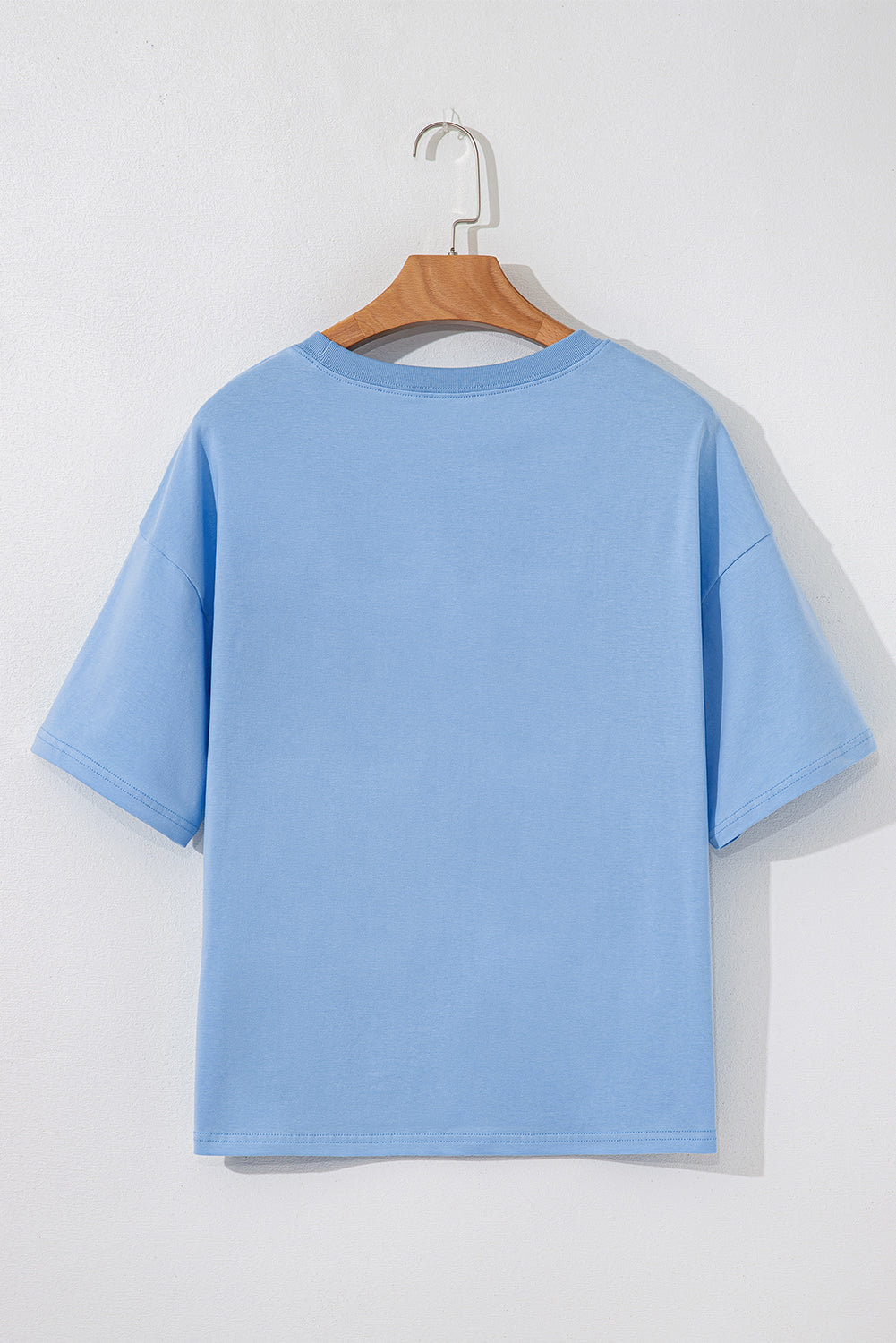 Myosotis Flag Bow Graphic Crewneck Tee-Tops/Tops & Tees-[Adult]-[Female]-2022 Online Blue Zone Planet