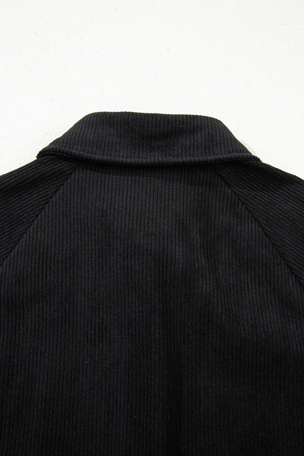 Black Corduroy Shirt Style Full Button Long Sleeve Shift Mini Dress-TOPS / DRESSES-[Adult]-[Female]-2022 Online Blue Zone Planet