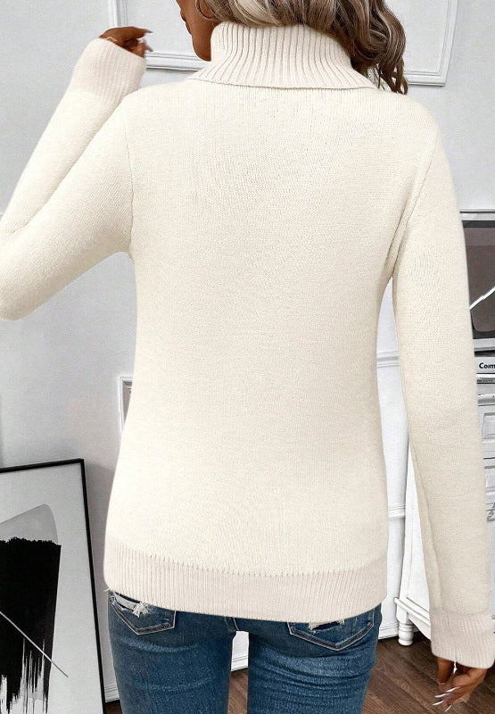 Blue Zone Planet | Turtleneck Long Sleeve Sweater-TOPS / DRESSES-[Adult]-[Female]-2022 Online Blue Zone Planet