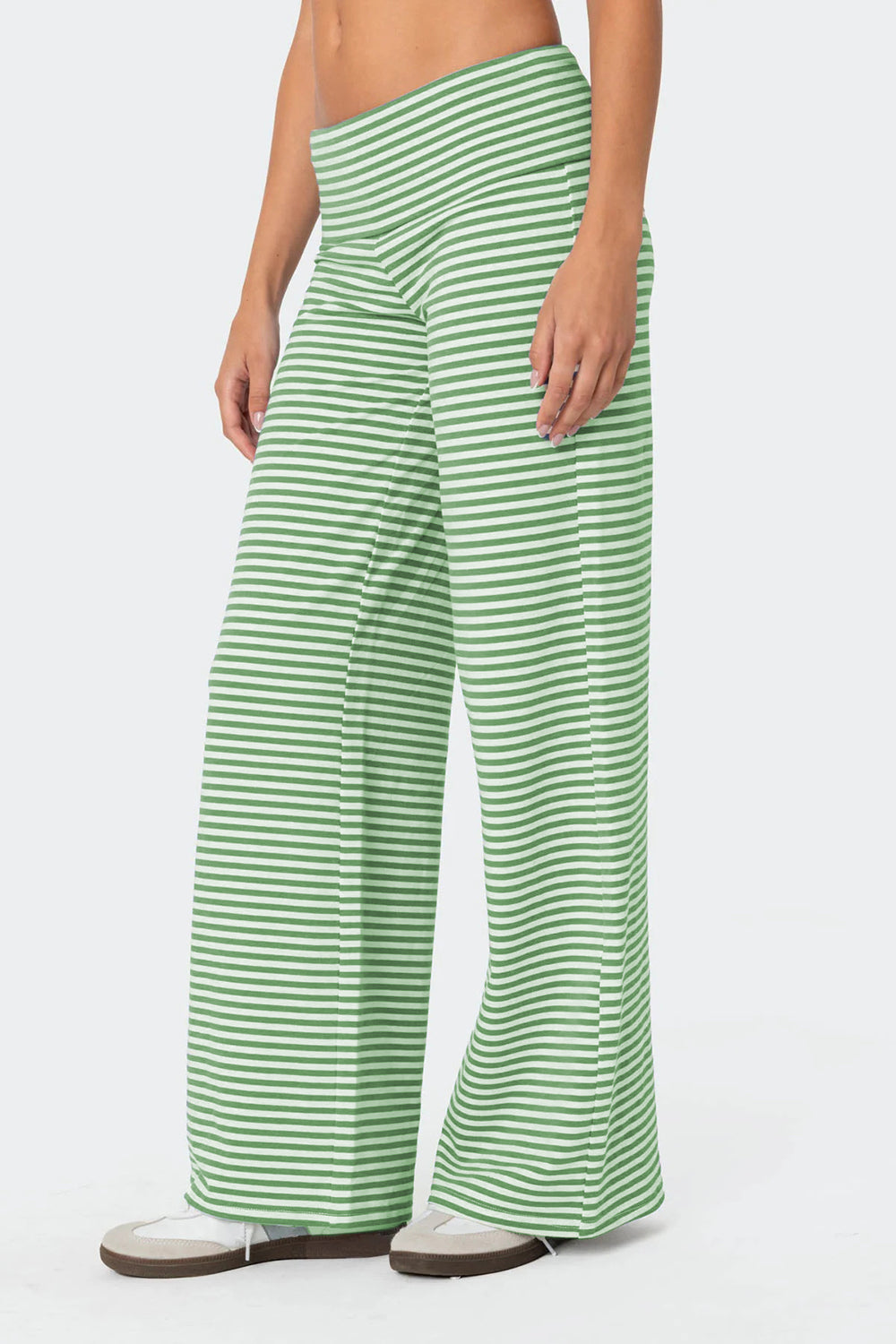 Striped Wide Leg Pants-BOTTOMS-[Adult]-[Female]-2022 Online Blue Zone Planet