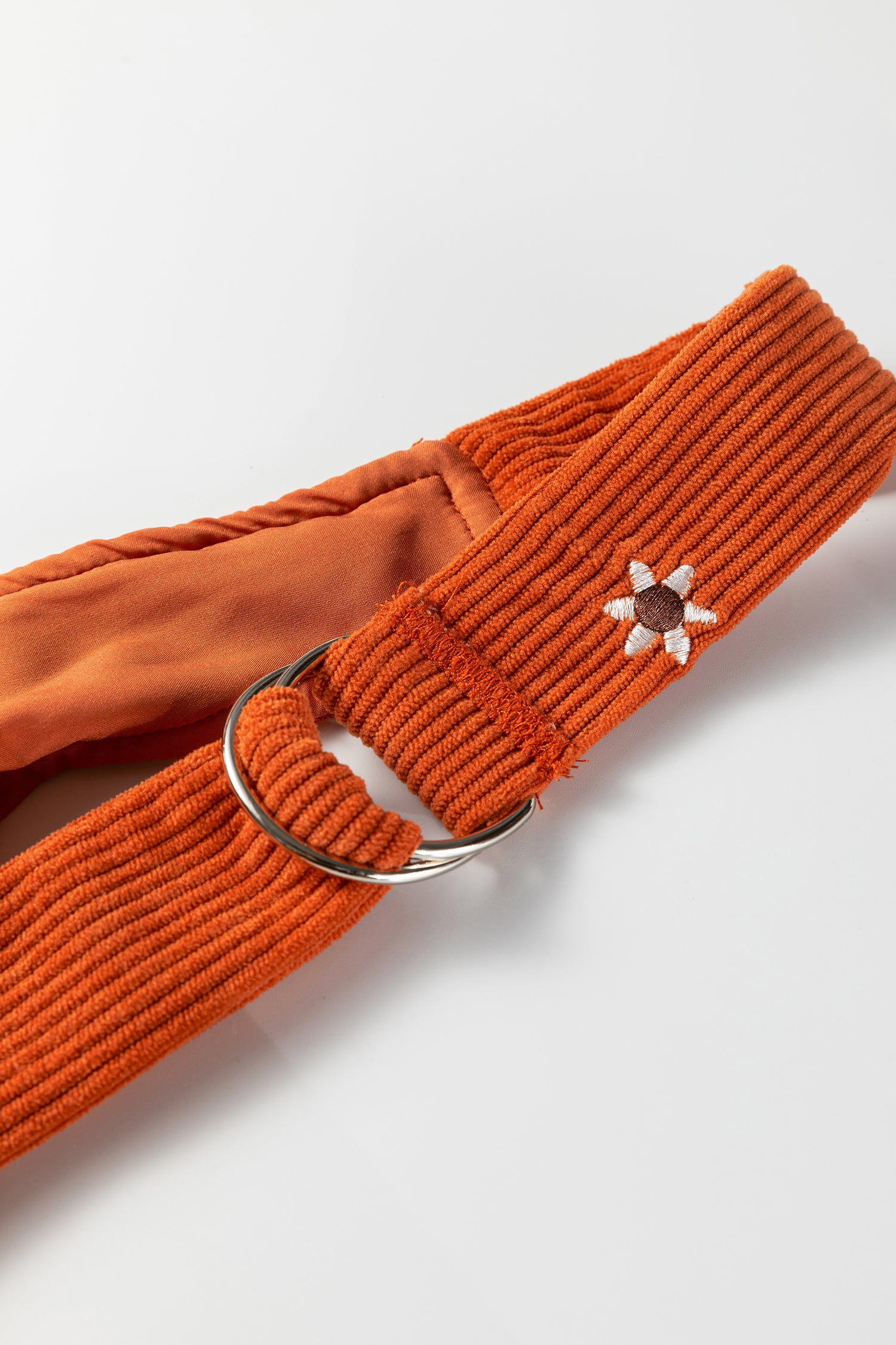 Gold Flame Flower Embroidered Corduroy Overall Mini Dress-TOPS / DRESSES-[Adult]-[Female]-2022 Online Blue Zone Planet