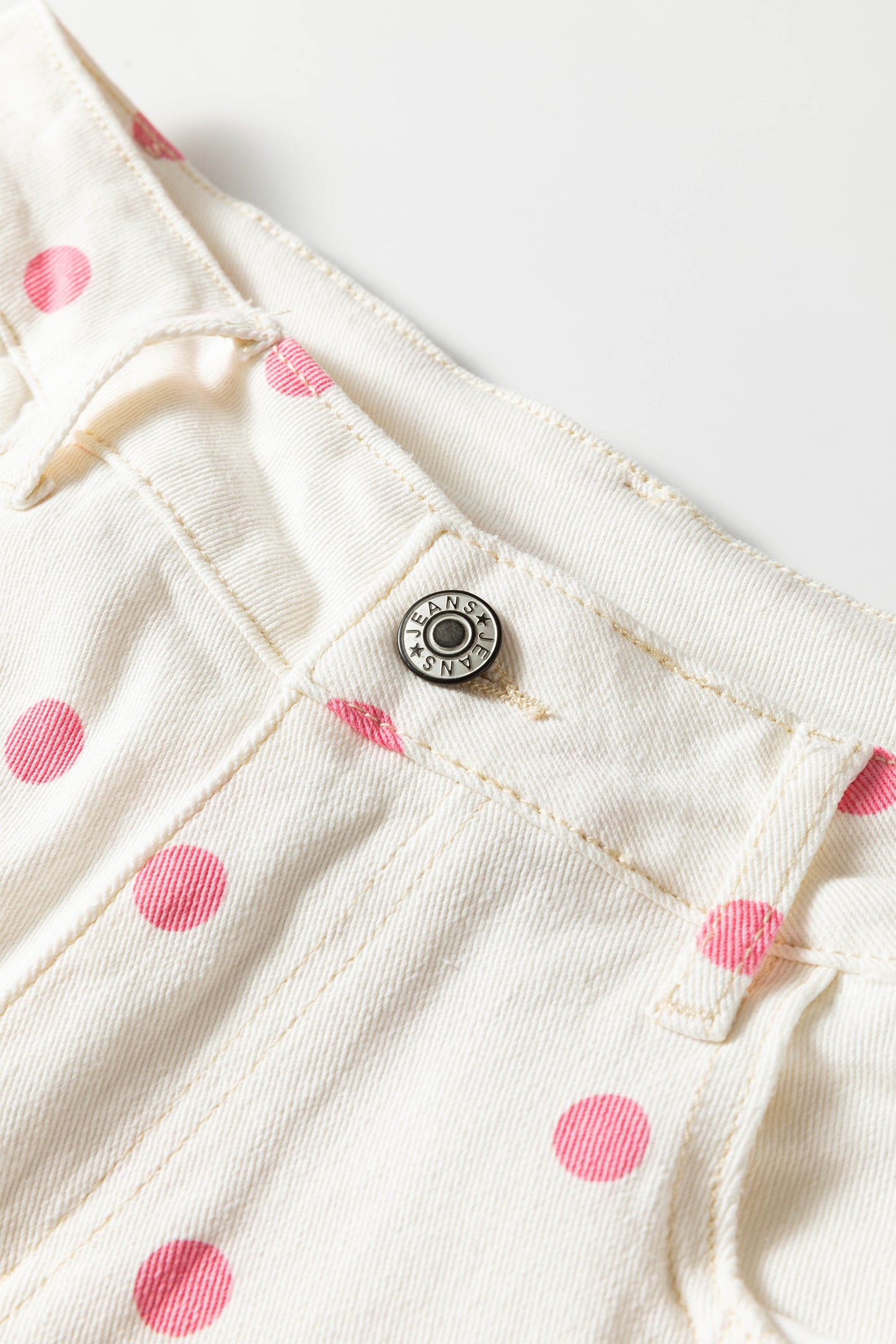 Pink Polka Dot Print Seam Detail Barrel Jeans-Bottoms/Jeans-[Adult]-[Female]-2022 Online Blue Zone Planet