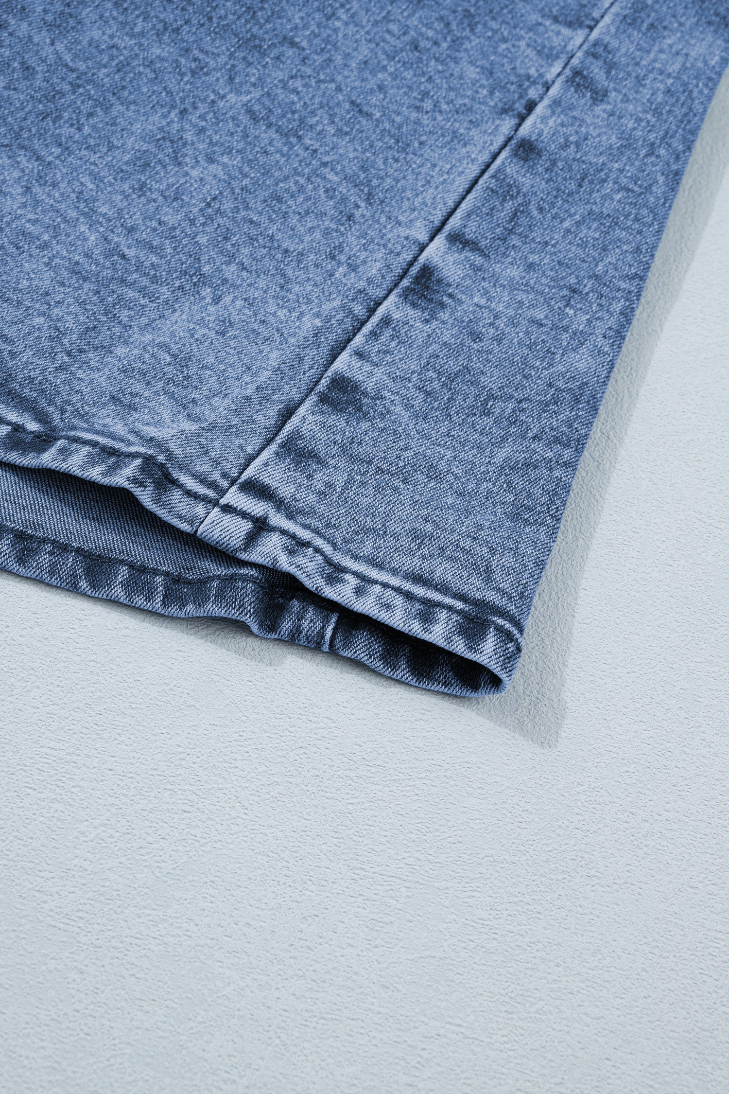 Ashleigh Blue Buttoned Front Slit Denim Vest-Outerwear/Vests-[Adult]-[Female]-2022 Online Blue Zone Planet