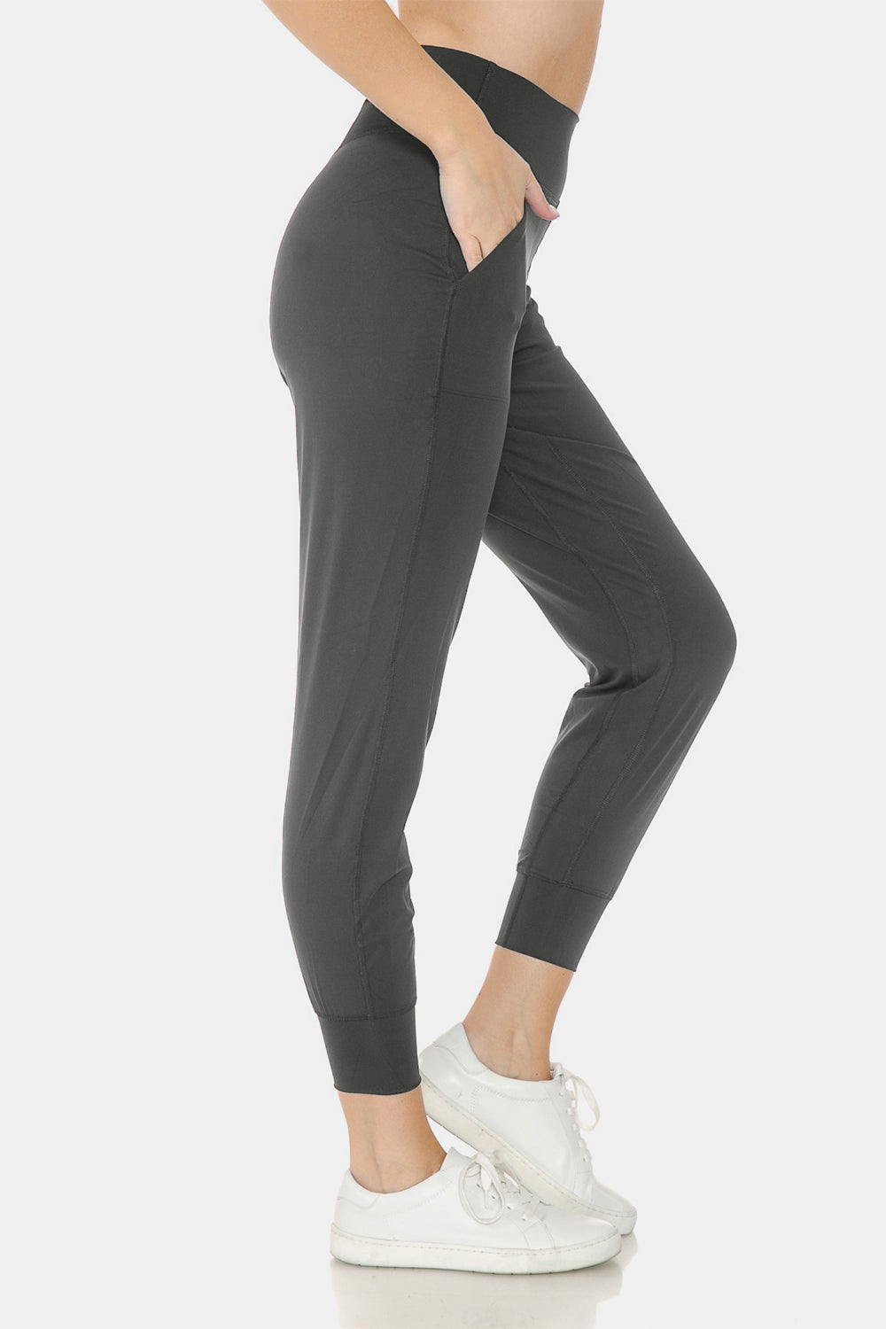 Blue Zone Planet | Leggings Depot Wide Waistband Slim Active Joggers-TOPS / DRESSES-[Adult]-[Female]-2022 Online Blue Zone Planet