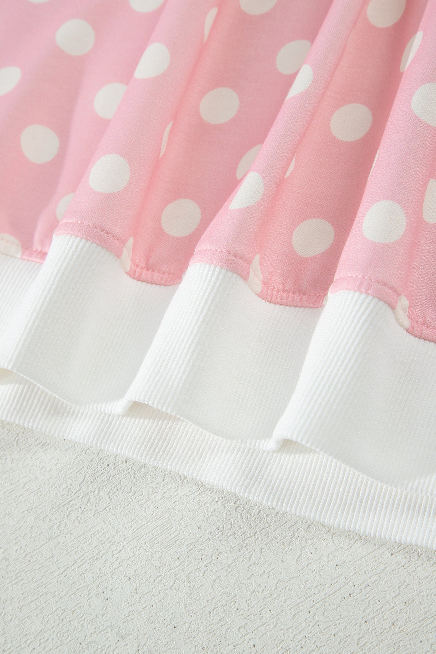 Pink Polka Dot Print Mock Neck Short Sleeve Top Shift Pant Set-Two Piece Sets/Pant Sets-[Adult]-[Female]-2022 Online Blue Zone Planet
