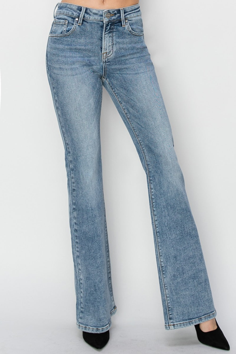 RISEN Full Size Mid Rise Bootcut Jeans-TOPS / DRESSES-[Adult]-[Female]-2022 Online Blue Zone Planet