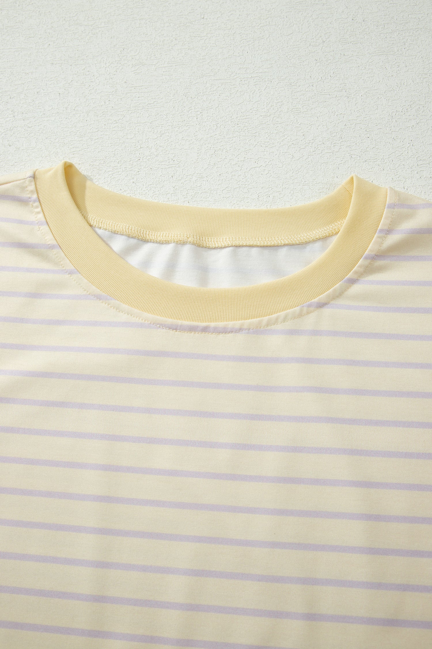 Yellow Stripe Relaxed Tee Drawstring Shorts 2pcs Outfit-Two Piece Sets/Short Sets-[Adult]-[Female]-2022 Online Blue Zone Planet