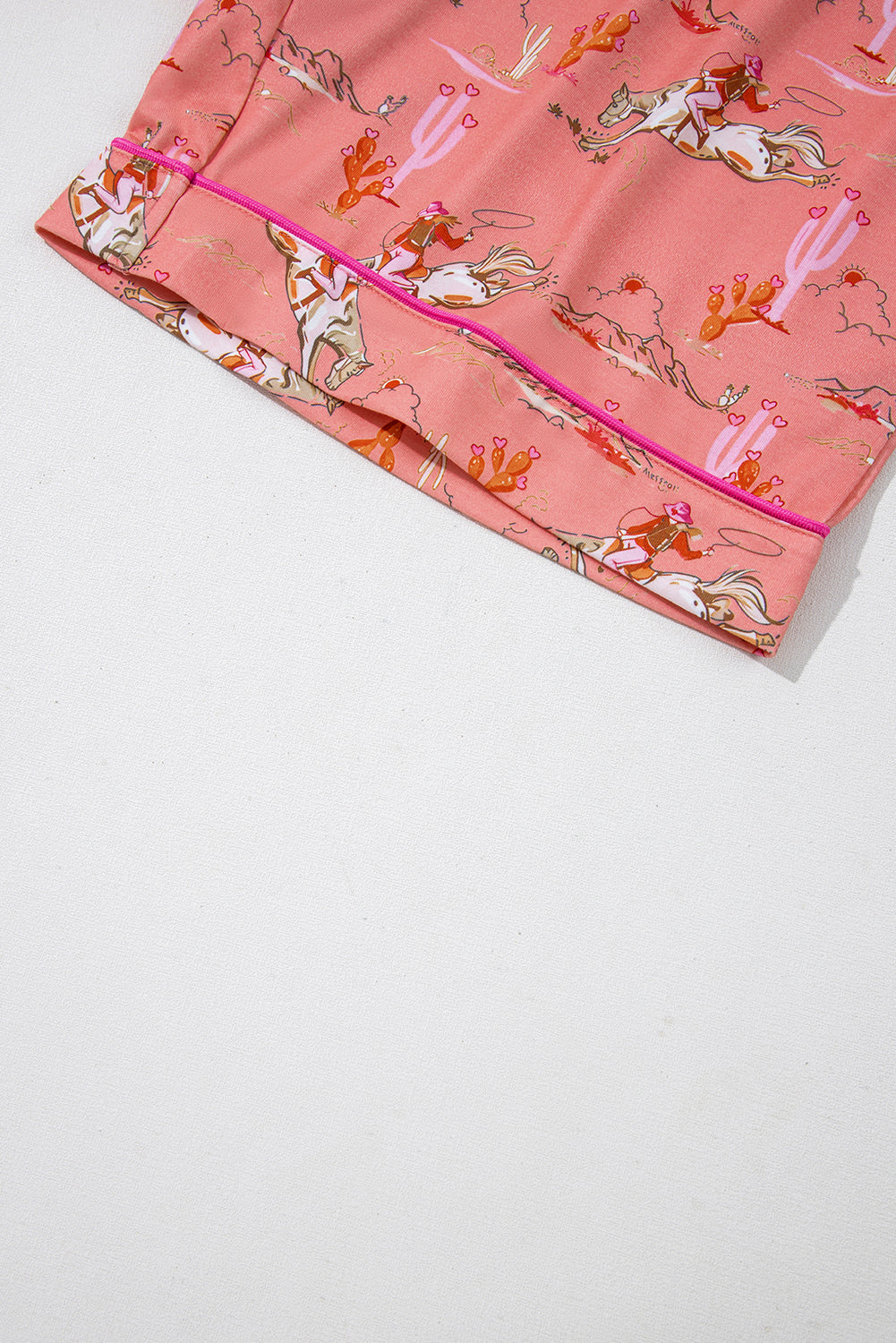 Blossom Cowgirl Country Print Pajamas Set-Loungewear & Sleepwear/Sleepwear-[Adult]-[Female]-2022 Online Blue Zone Planet