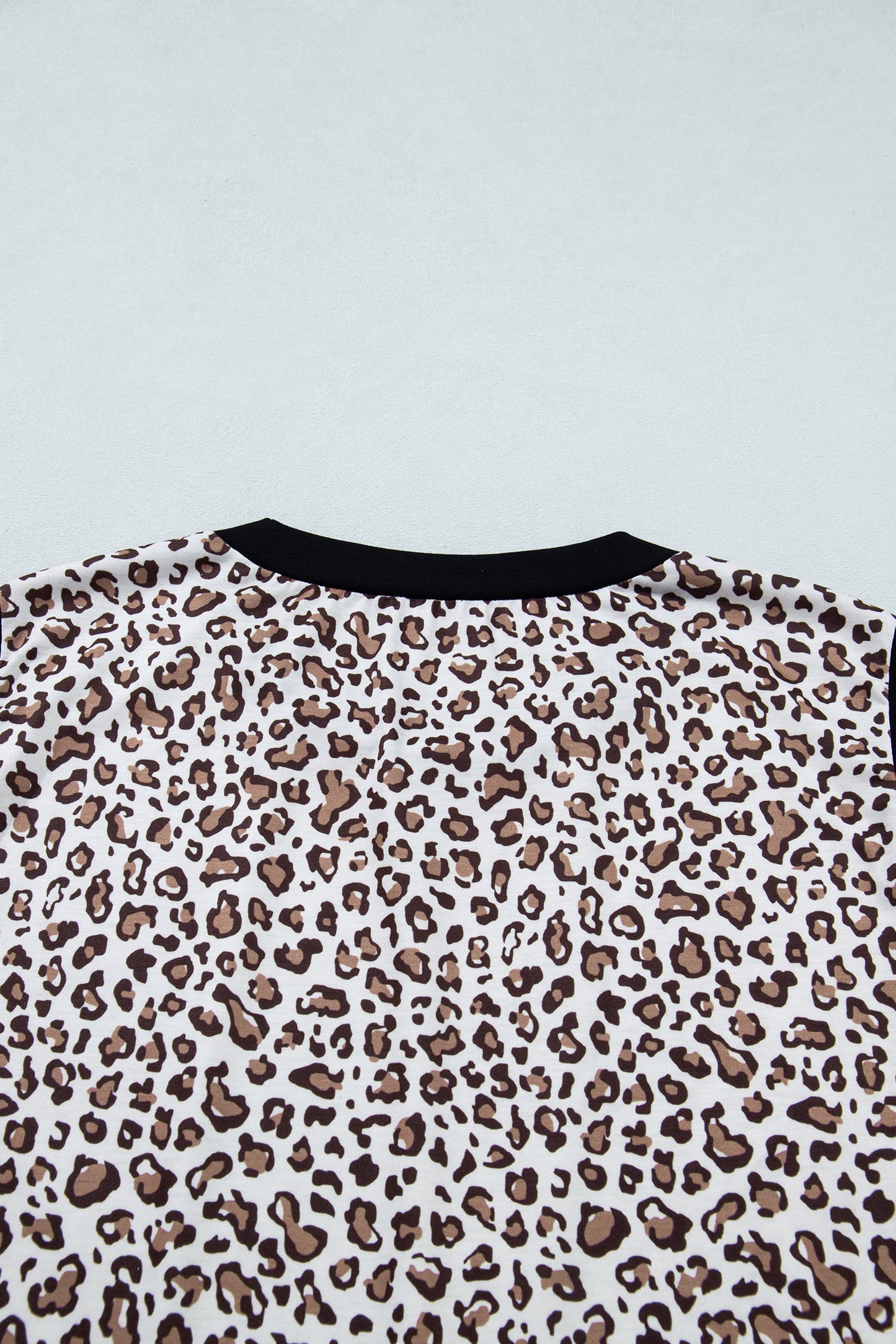 Khaki Contrast Trim Plus Size Leopard Vest-Plus Size/Plus Size Tops/Plus Size Tank Tops-[Adult]-[Female]-2022 Online Blue Zone Planet