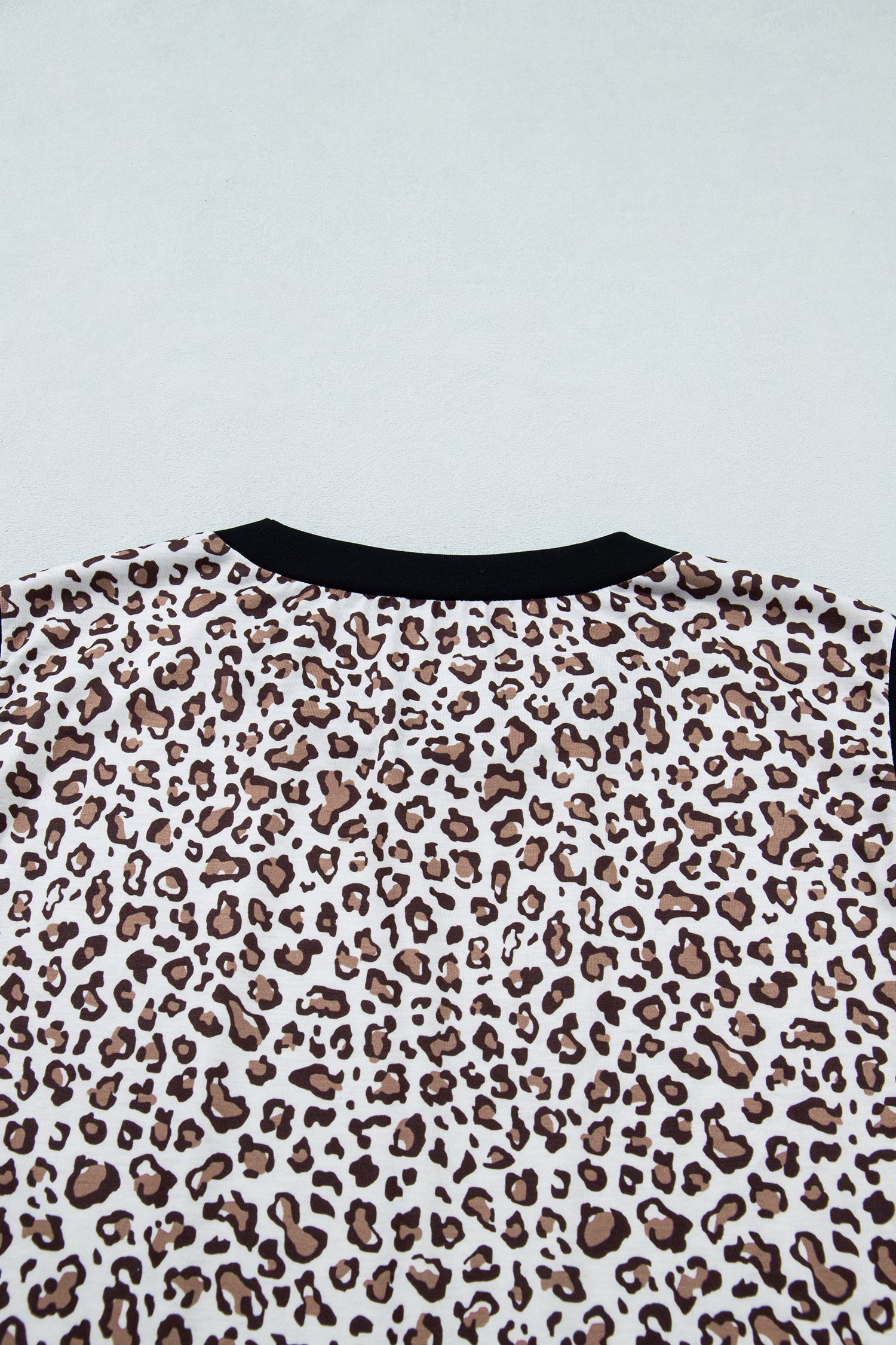 Khaki Contrast Trim Plus Size Leopard Vest-Plus Size/Plus Size Tops/Plus Size Tank Tops-[Adult]-[Female]-2022 Online Blue Zone Planet