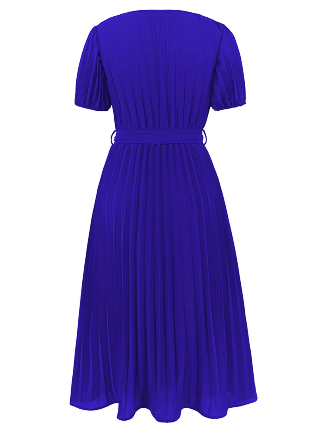 Pleated Surplice Tie Waist Midi Dress-TOPS / DRESSES-[Adult]-[Female]-2022 Online Blue Zone Planet