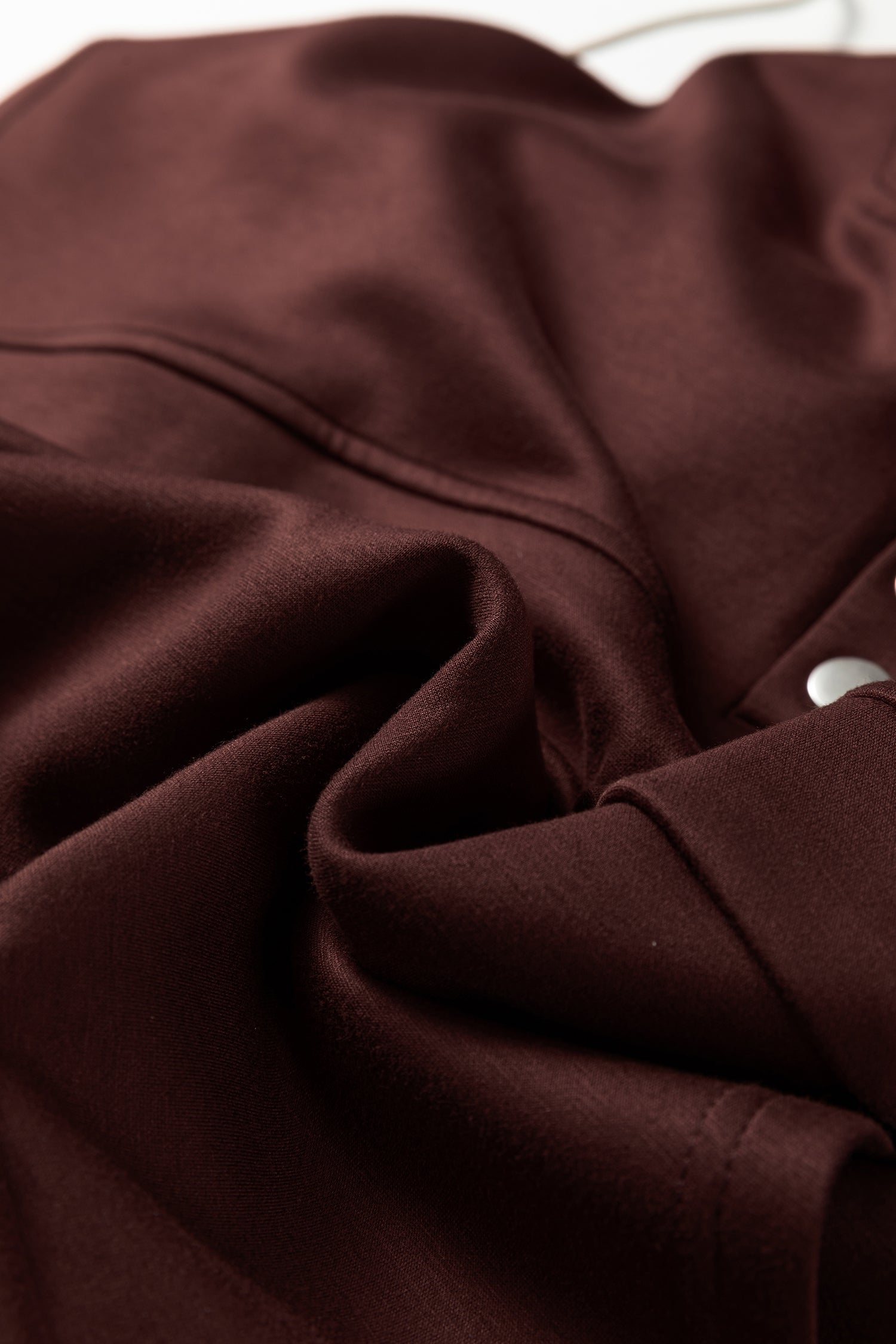 Chicory Coffee Button Drawstring Cropped Hoodie Jogger 2pcs Set-Tops / Dresses-[Adult]-[Female]-2022 Online Blue Zone Planet