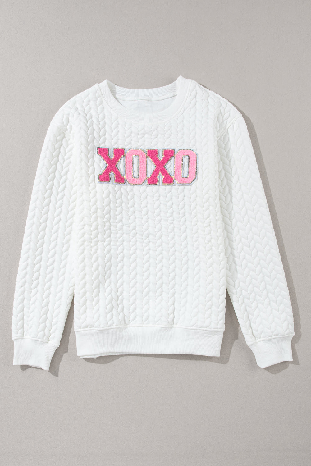 White Merry and Bright Quilted Sweatshirt-Sweatshirts & Hoodies-[Adult]-[Female]-2022 Online Blue Zone Planet