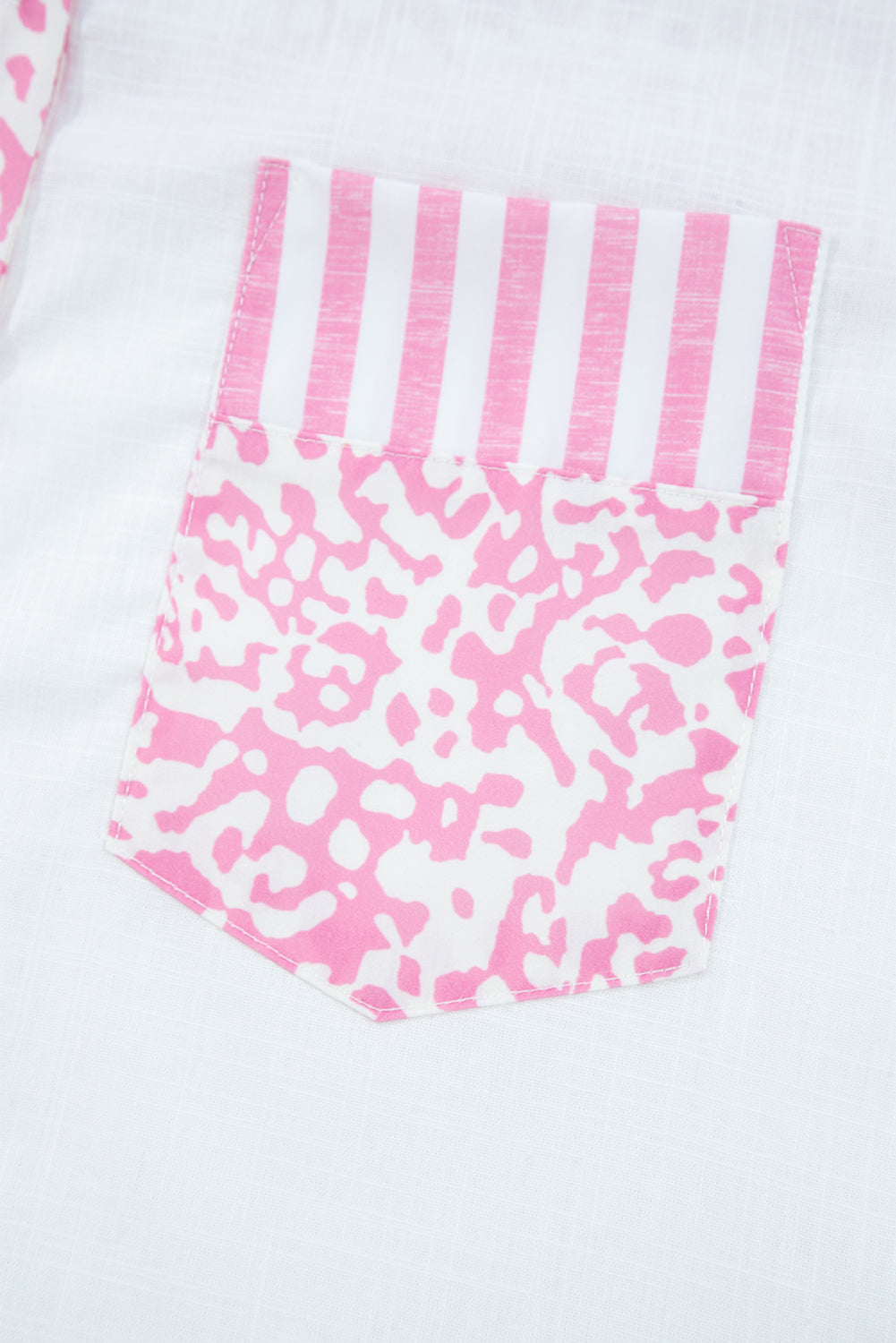 Pink Leopard Striped Western Casual Shirt-Tops/Blouses & Shirts-[Adult]-[Female]-2022 Online Blue Zone Planet