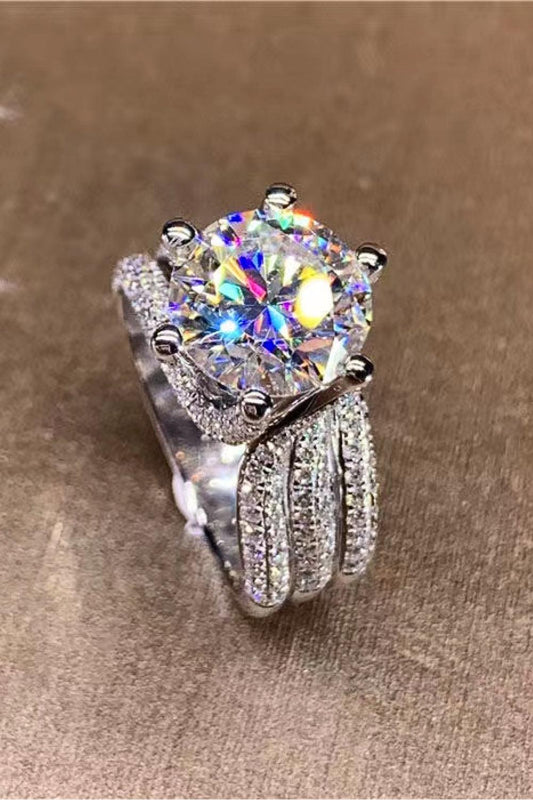 3 Carat Moissanite Three-Layer Ring BLUE ZONE PLANET