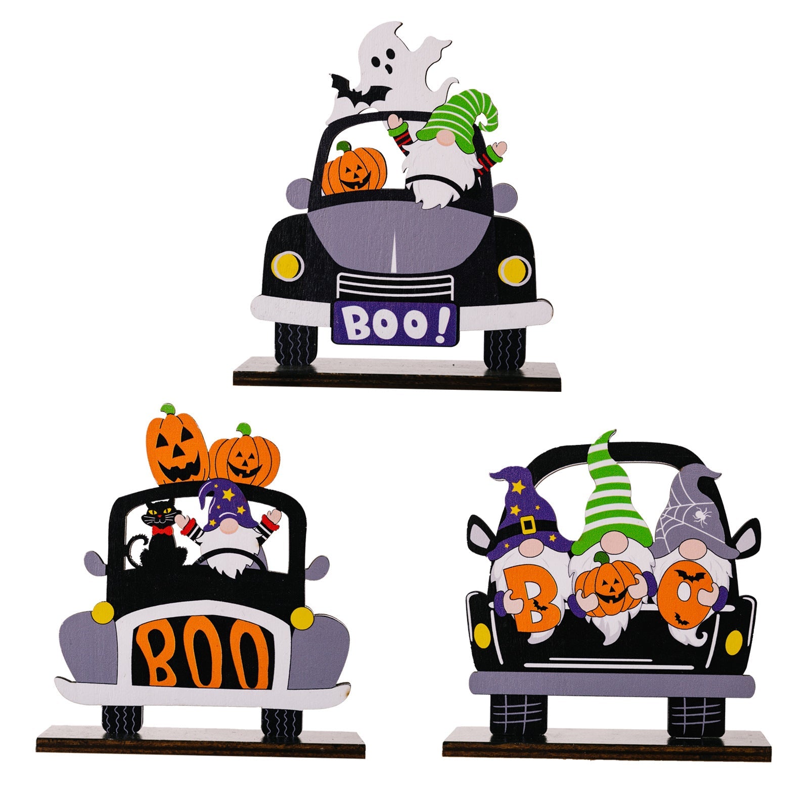 3-Piece Halloween Element Car-Shape Ornaments BLUE ZONE PLANET