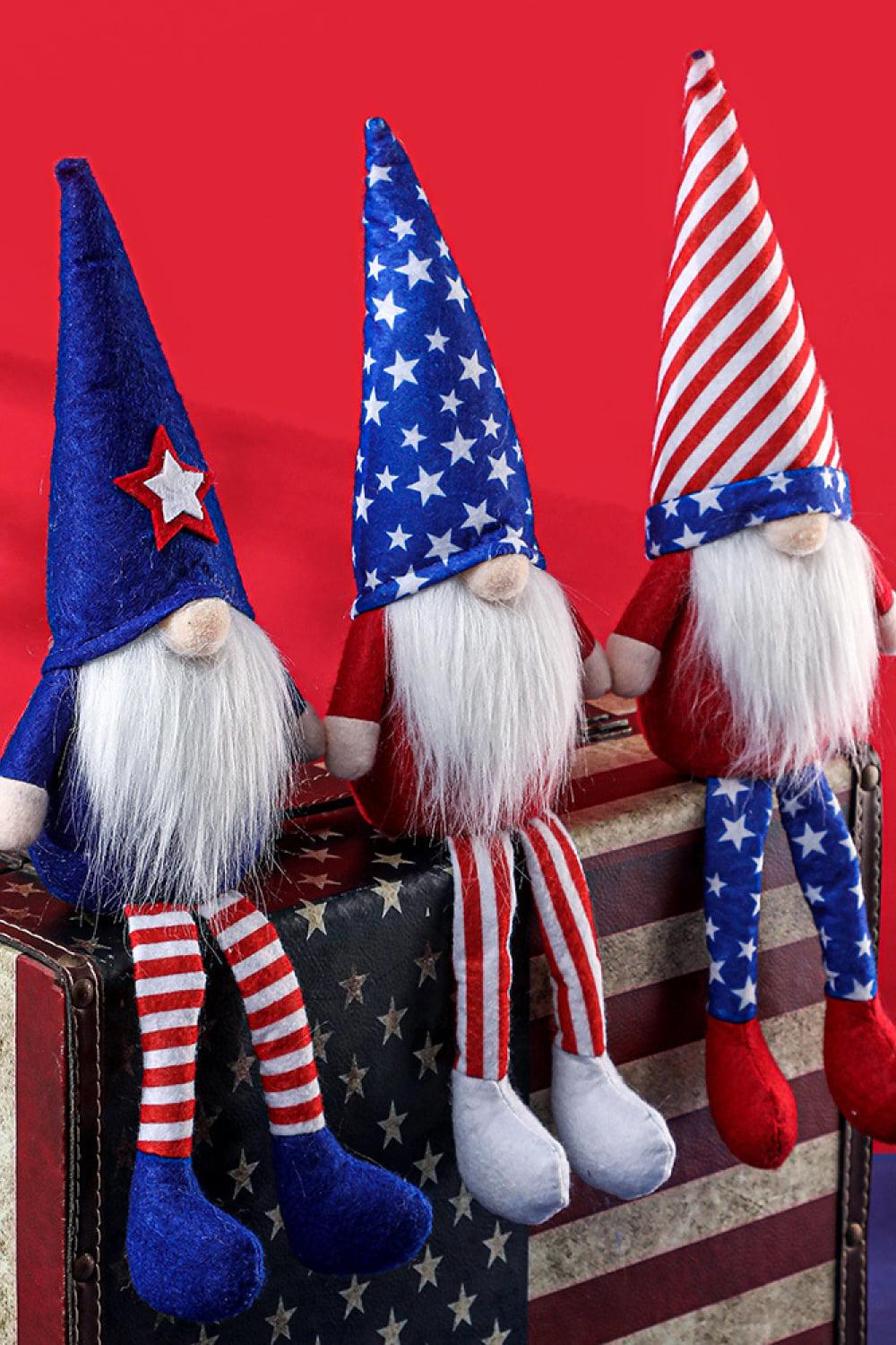 3-Piece Independence Day Pointed Hat Gnomes BLUE ZONE PLANET