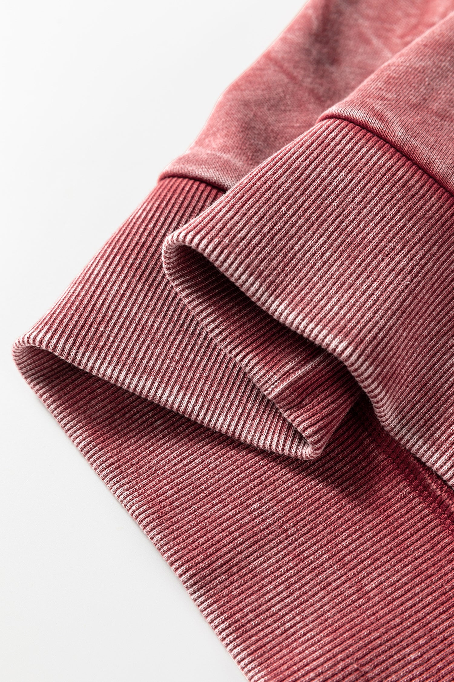 Mineral Red Saved By Grace Letter Embroidery Mineral Wash Loose Sweatshirt-Tops/Sweatshirts & Hoodies-[Adult]-[Female]-2022 Online Blue Zone Planet