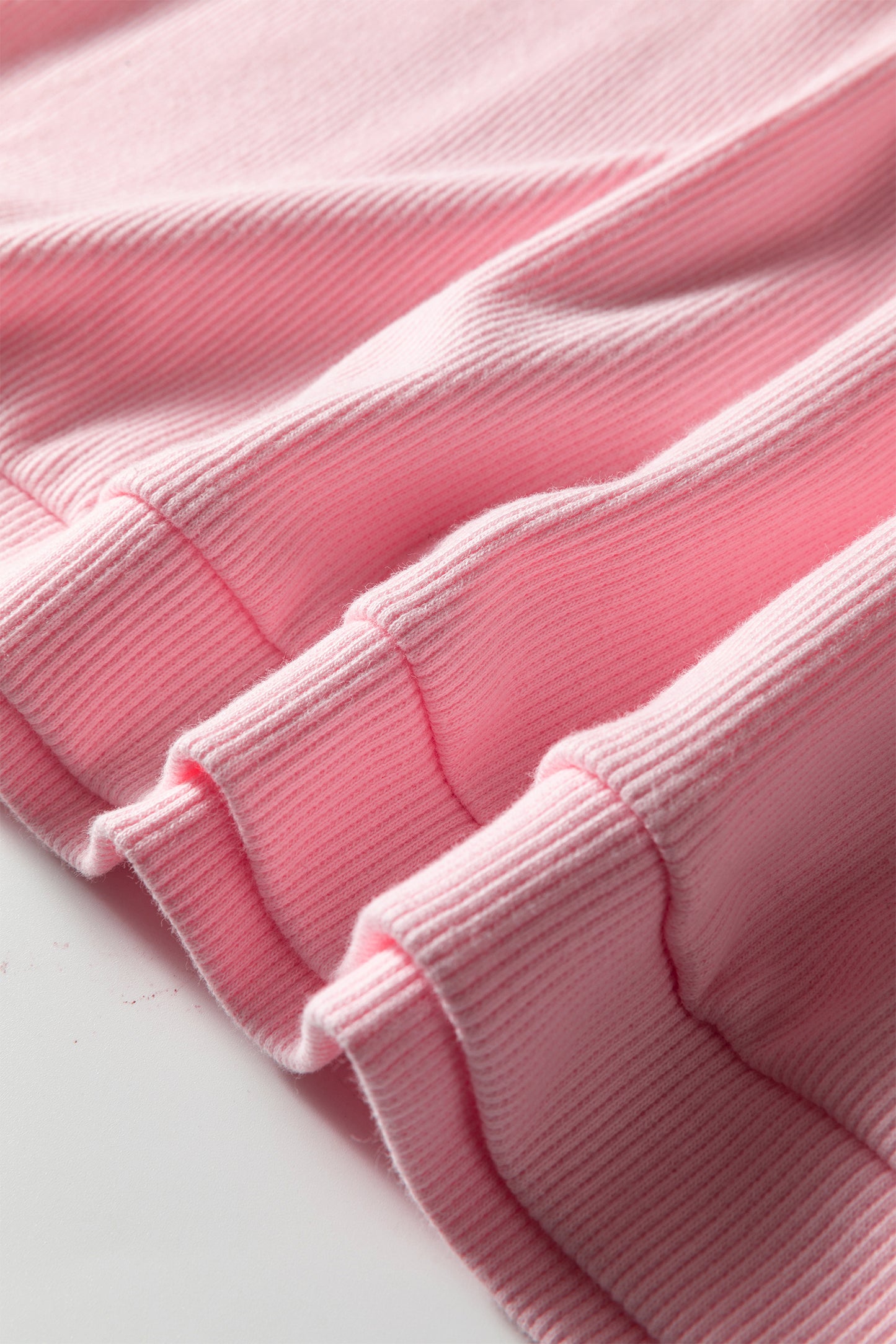 Pink 3d Ribbed XOXO Heart Embroidered Drop Shoulder Sweatshirt-Tops/Sweatshirts & Hoodies-[Adult]-[Female]-2022 Online Blue Zone Planet