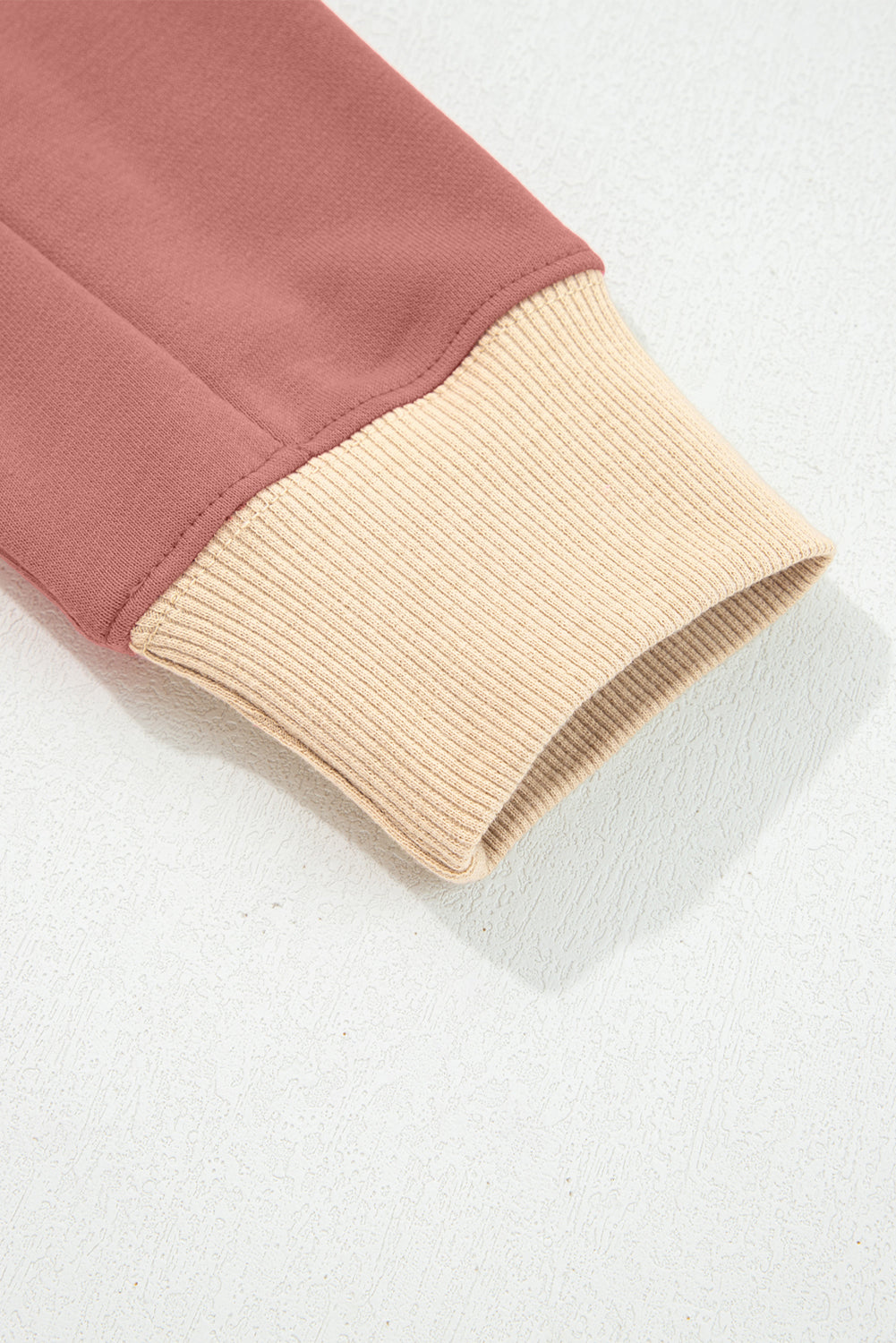 Rose Pink Contrast Star Patchwork Exposed Seam Uneven Hem Drop Shoulder Sweatshirt-Tops/Sweatshirts & Hoodies-[Adult]-[Female]-2022 Online Blue Zone Planet