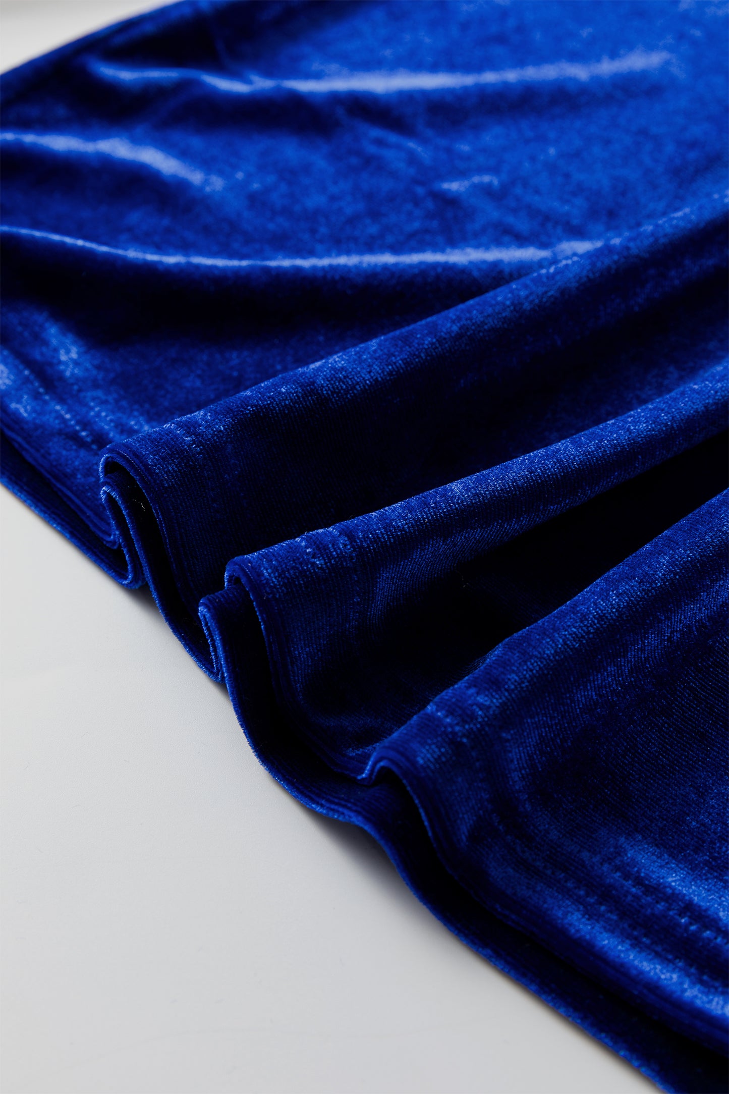 Sky Blue Leopard Patchwork Shoulder Flounce Sleeve Velvet Blouse-Tops/Blouses & Shirts-[Adult]-[Female]-2022 Online Blue Zone Planet