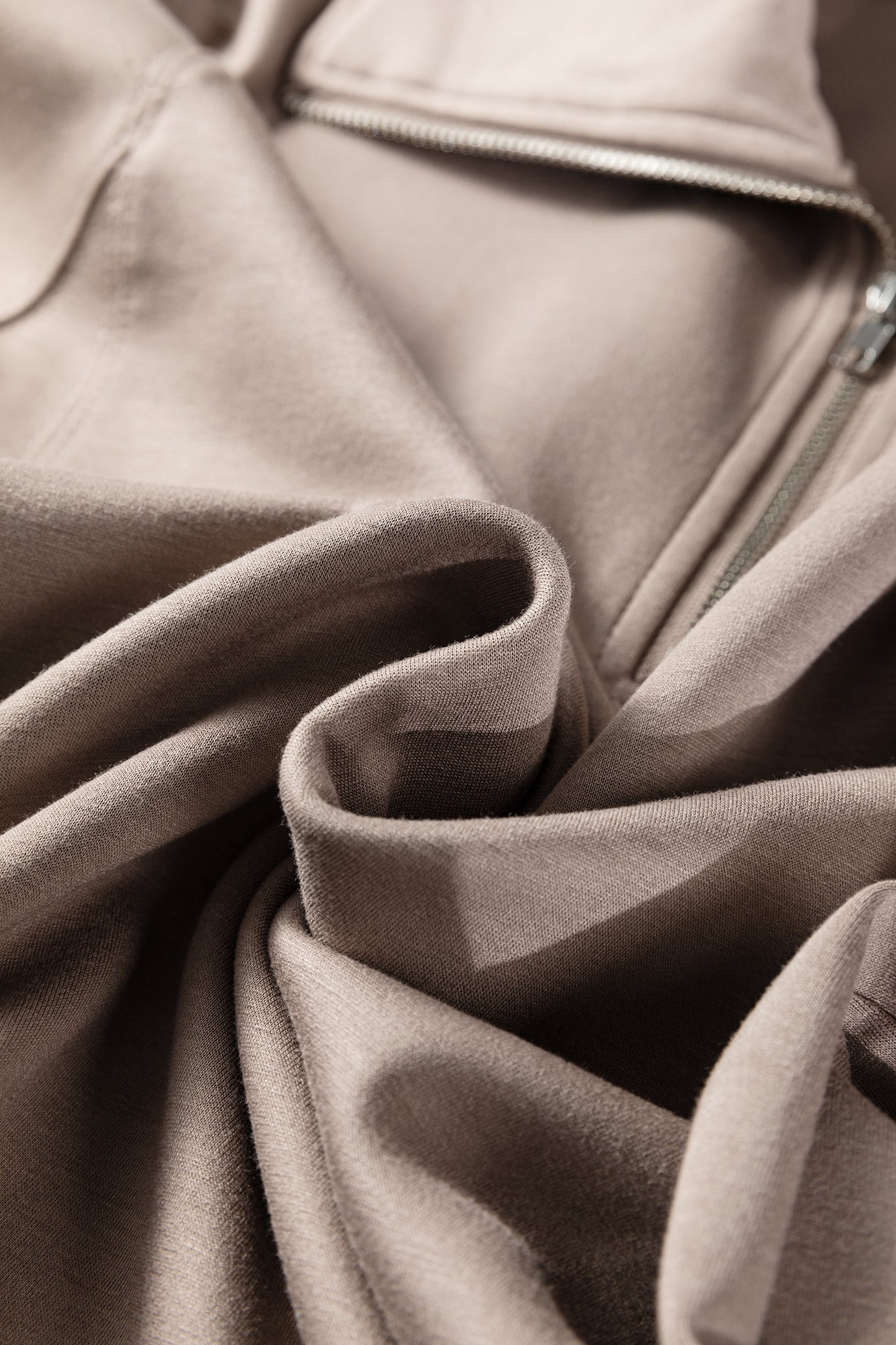 Goat Zip Collar Long Sleeve Top Drawstring Pants Set-Two Piece Sets/Pant Sets-[Adult]-[Female]-2022 Online Blue Zone Planet