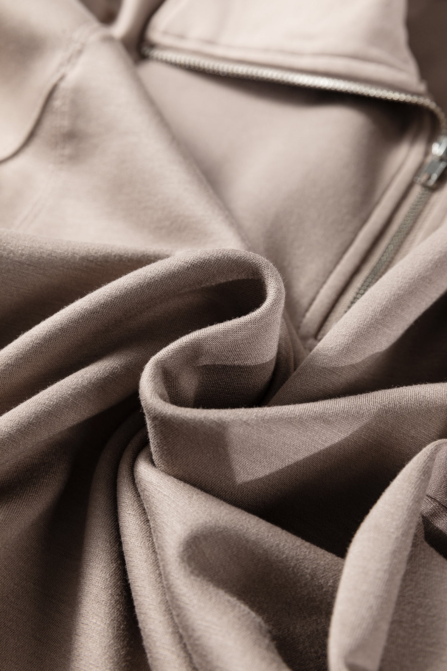 Goat Zip Collar Long Sleeve Top Drawstring Pants Set-Two Piece Sets/Pant Sets-[Adult]-[Female]-2022 Online Blue Zone Planet