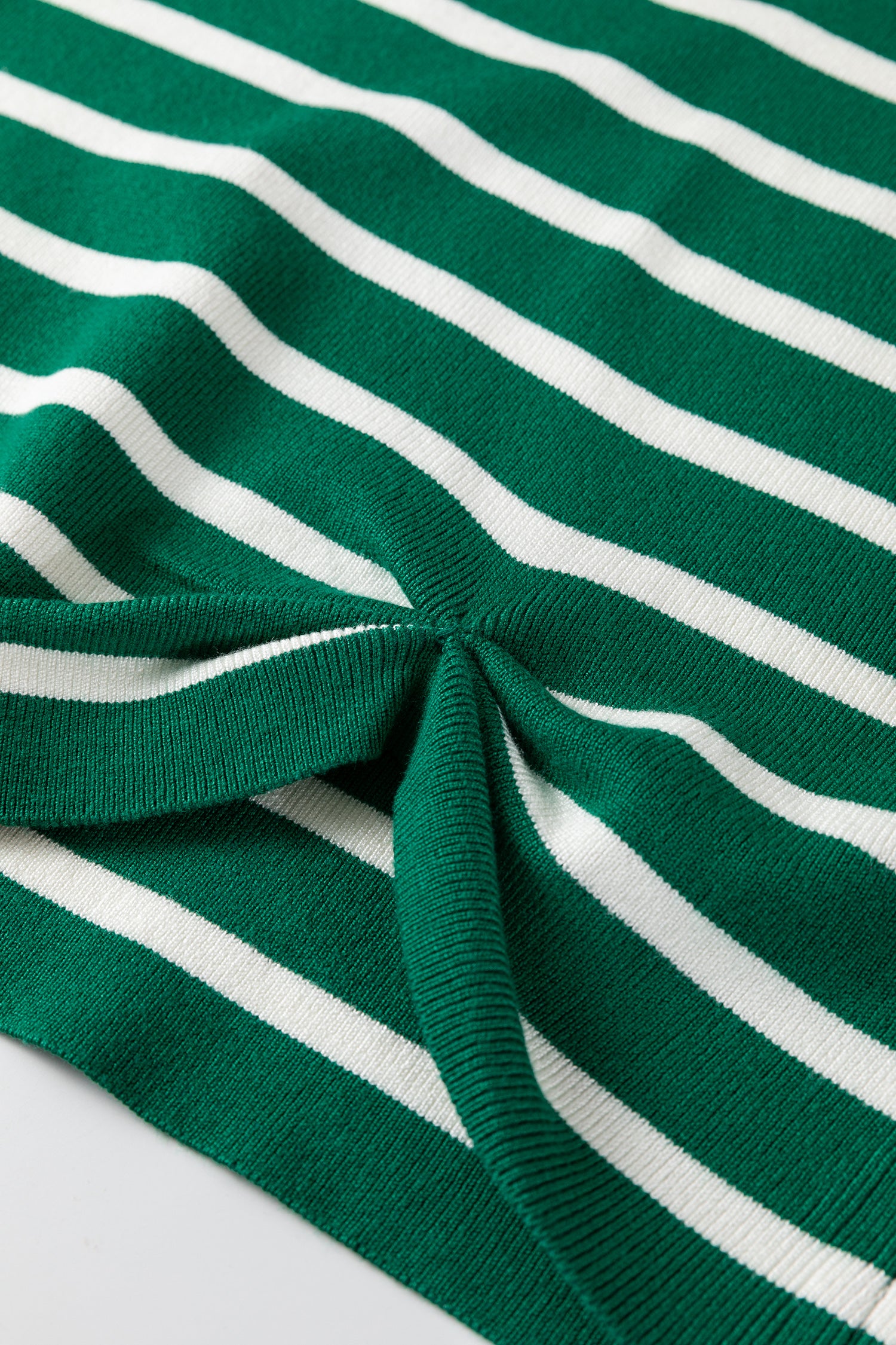 Green Stripe Crew Neck Sleeveless Sweater Vest-TOPS / DRESSES-[Adult]-[Female]-2022 Online Blue Zone Planet