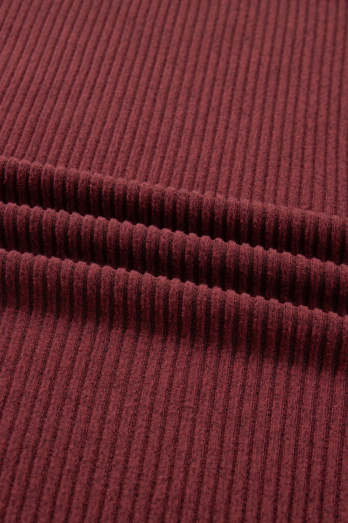 Wild Ginger Plus Size Ribbed Button Decor Long Sleeve Loose Top-Plus Size/Plus Size Tops/Plus Size Long Sleeve Tops-[Adult]-[Female]-2022 Online Blue Zone Planet