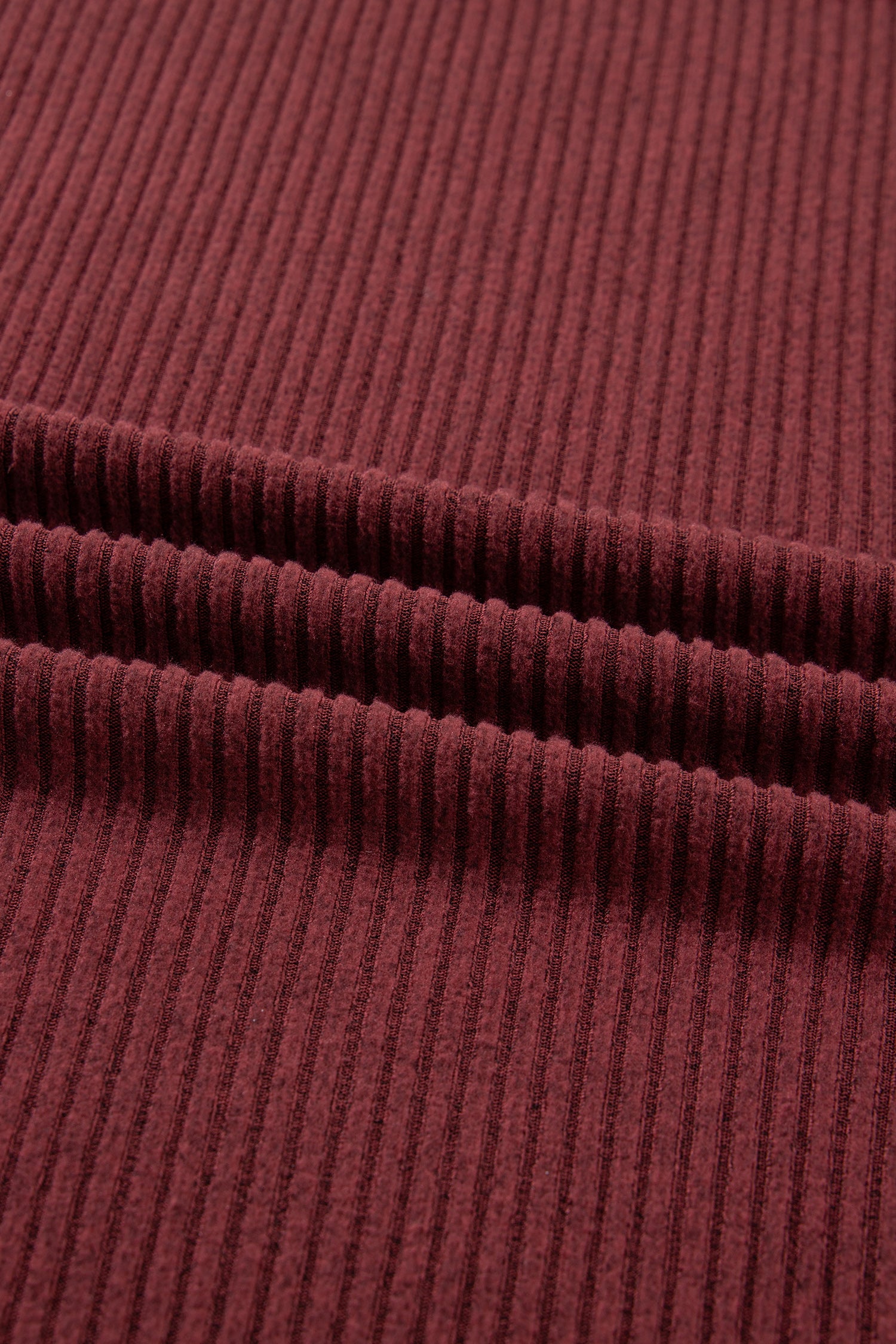 Wild Ginger Plus Size Ribbed Button Decor Long Sleeve Loose Top-Plus Size/Plus Size Tops/Plus Size Long Sleeve Tops-[Adult]-[Female]-2022 Online Blue Zone Planet