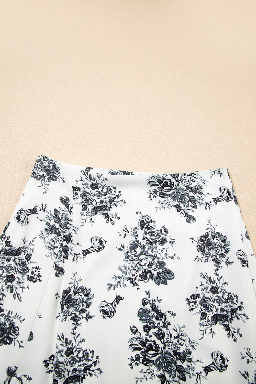 Black Boho Floral High Waist Ruffle Split Maxi Skirt-Bottoms/Skirts & Petticoat-[Adult]-[Female]-2022 Online Blue Zone Planet