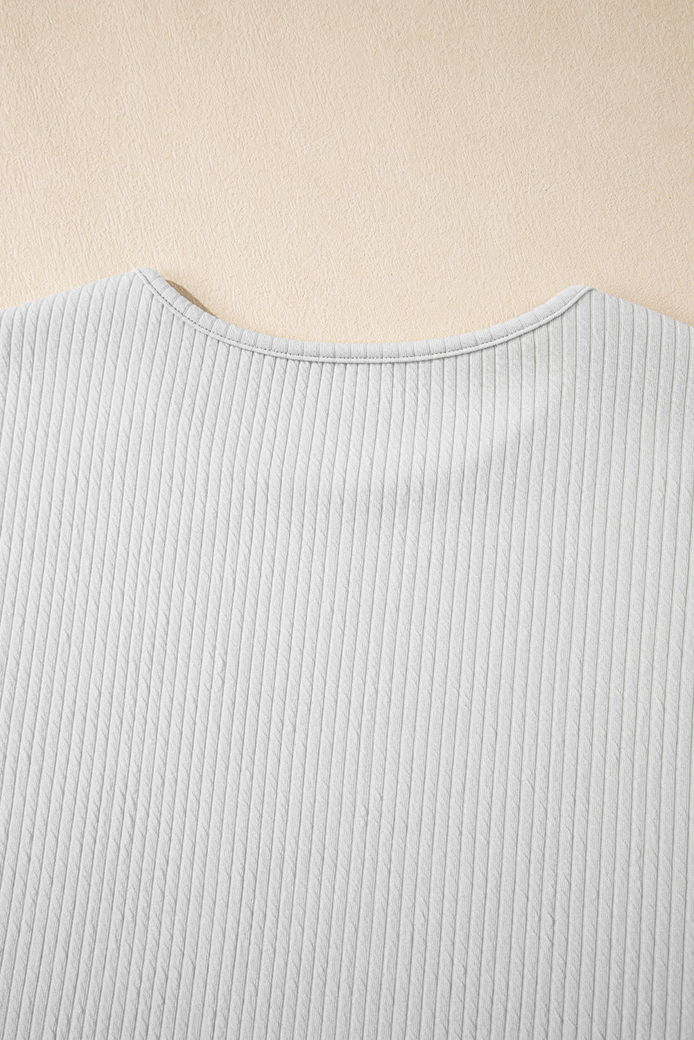 Light Grey Textured Loose T Shirt-Tops/Tops & Tees-[Adult]-[Female]-2022 Online Blue Zone Planet