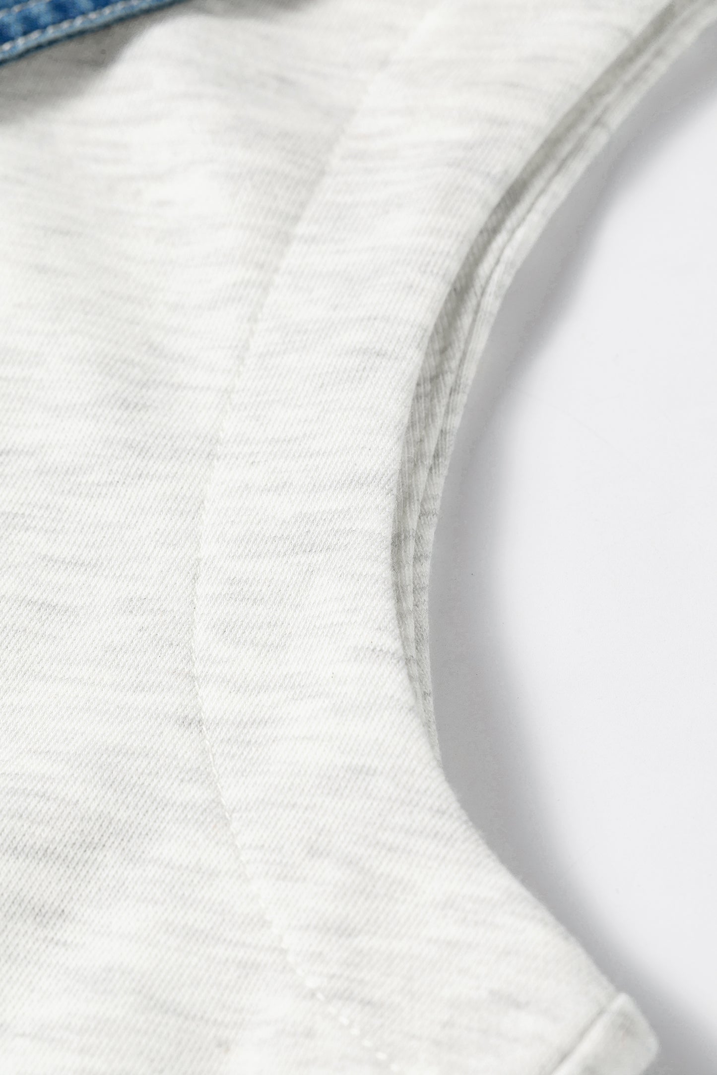 Light Grey Denim Patchwork Polo Collar Elastic Waist Sleeveless Romper-Bottoms/Jumpsuits & Rompers-[Adult]-[Female]-2022 Online Blue Zone Planet