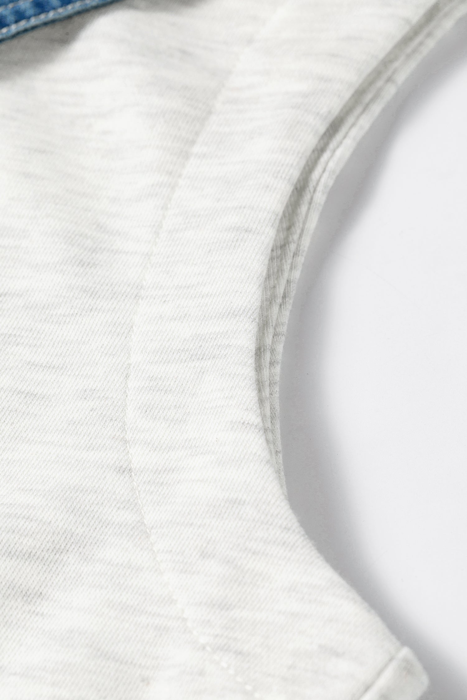 Light Grey Denim Patchwork Polo Collar Elastic Waist Sleeveless Romper-Bottoms/Jumpsuits & Rompers-[Adult]-[Female]-2022 Online Blue Zone Planet