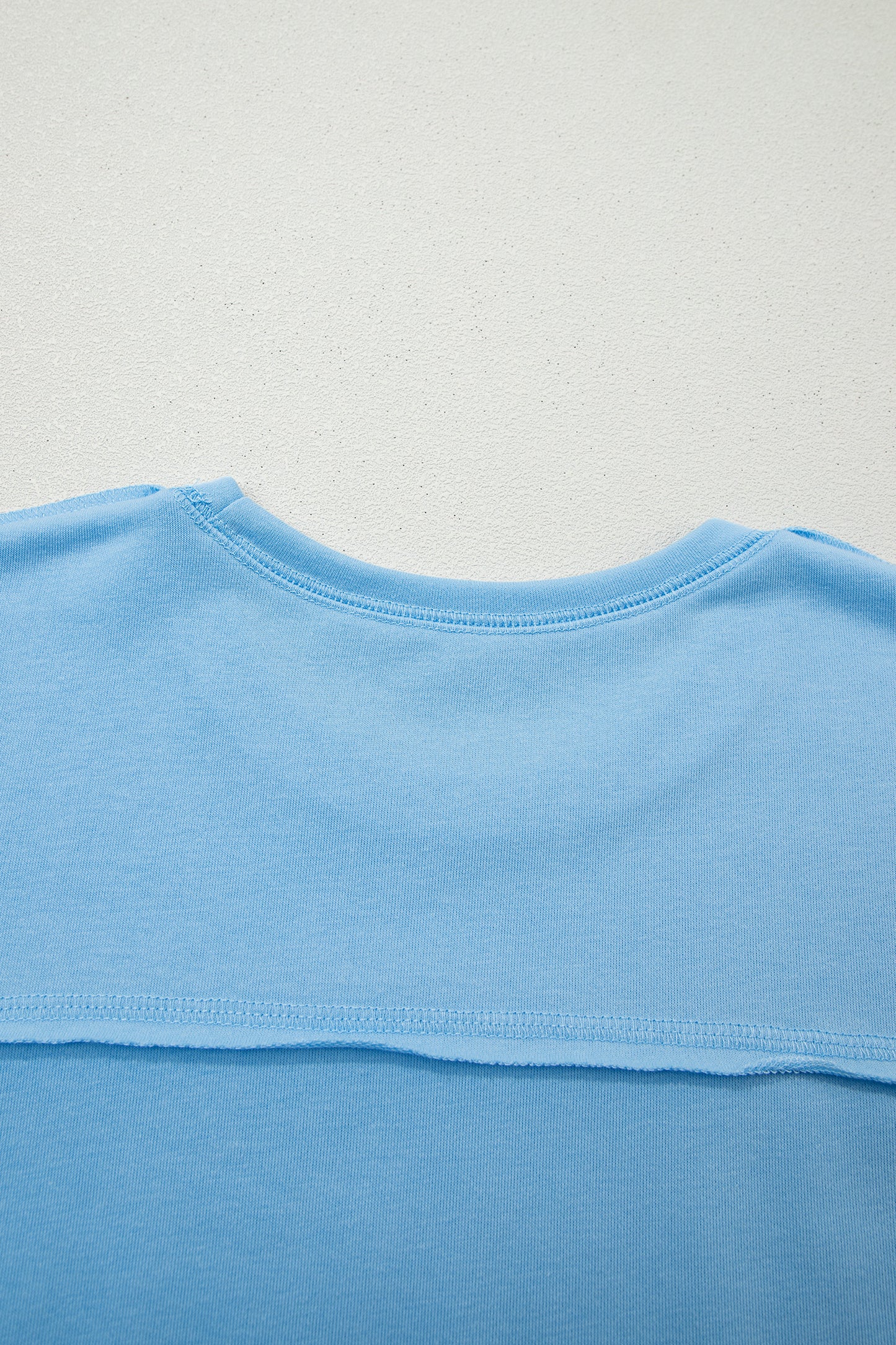 Sky Blue Drop Shoulder Boxy Tee and Barrel Pants Set-Two Piece Sets/Pant Sets-[Adult]-[Female]-2022 Online Blue Zone Planet